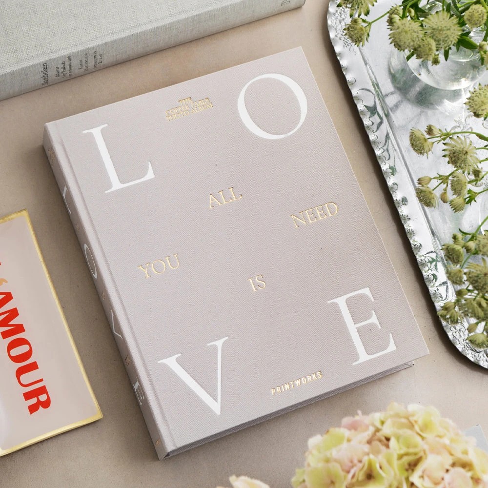 3 Printworks Photo Album-All You Need Is Love - Grey, 3 of 5