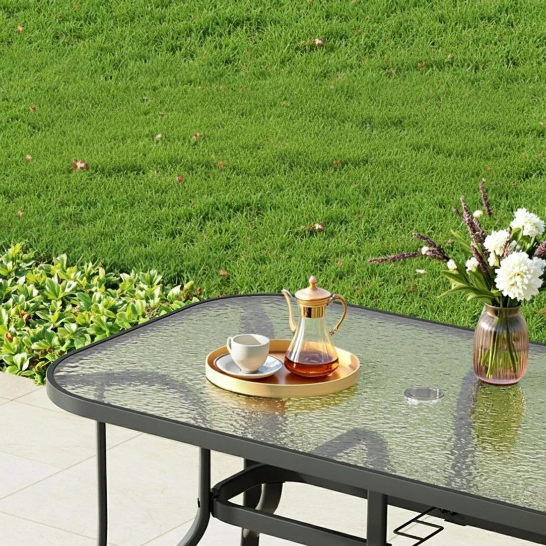 6 Gardeon 5PC Outdoor Dining Set Table and Chairs Patio Furniture Bistro Set Garden - Grey, 6 of 6