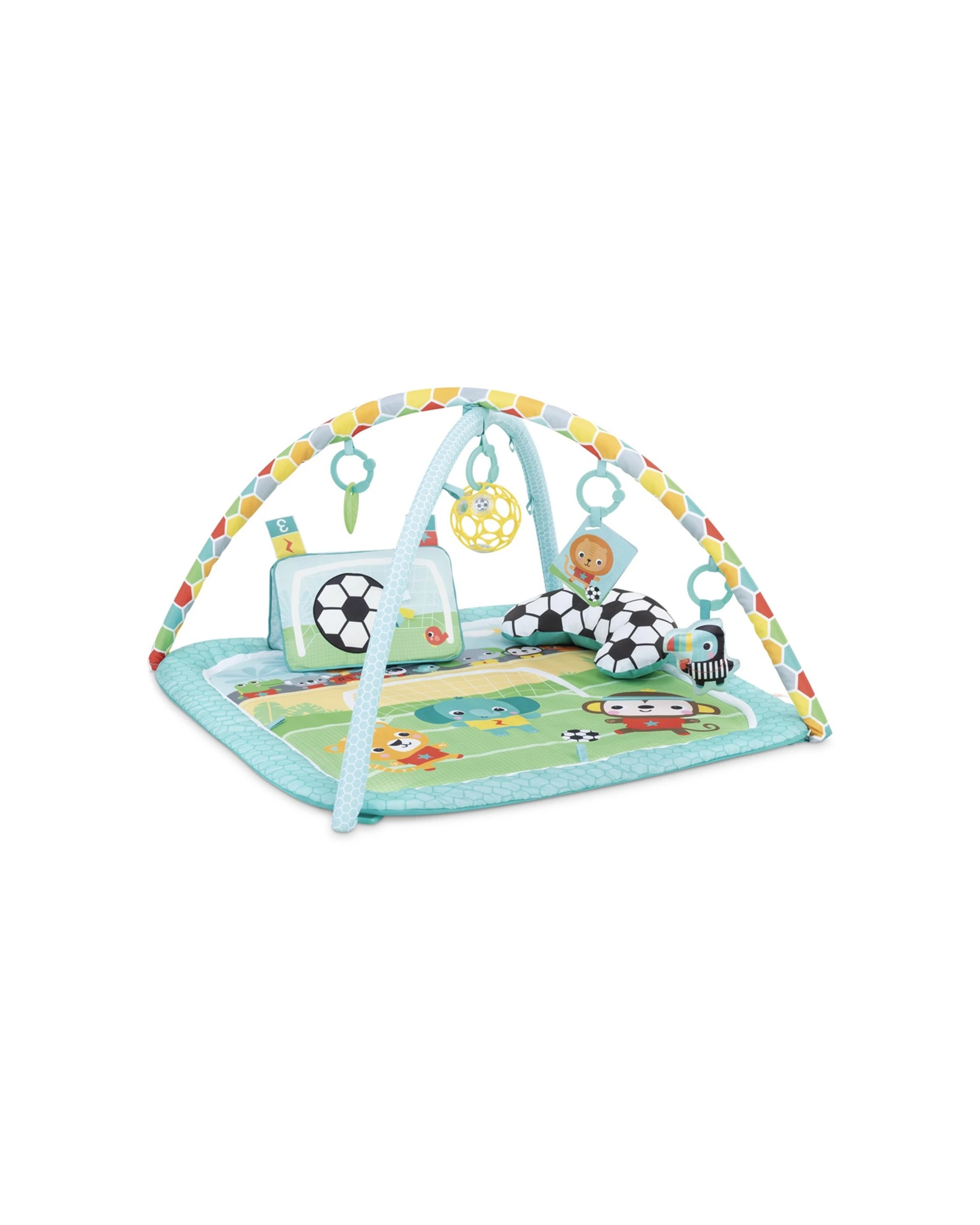 1 Bright Starts Grip And Kick Oball Soccer Activity Gym 0m Plus Lights And Sounds - Multi, 1 of 6