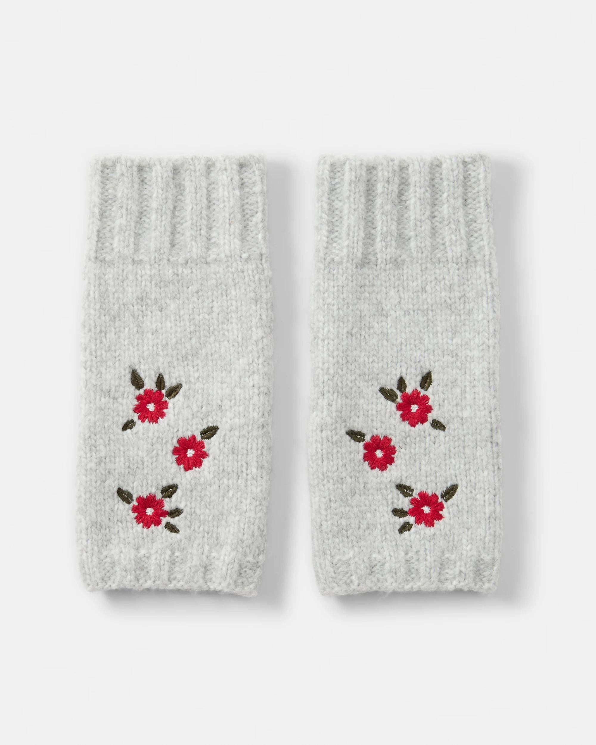 1 Embroidered Gloves Grey, 1 of 3