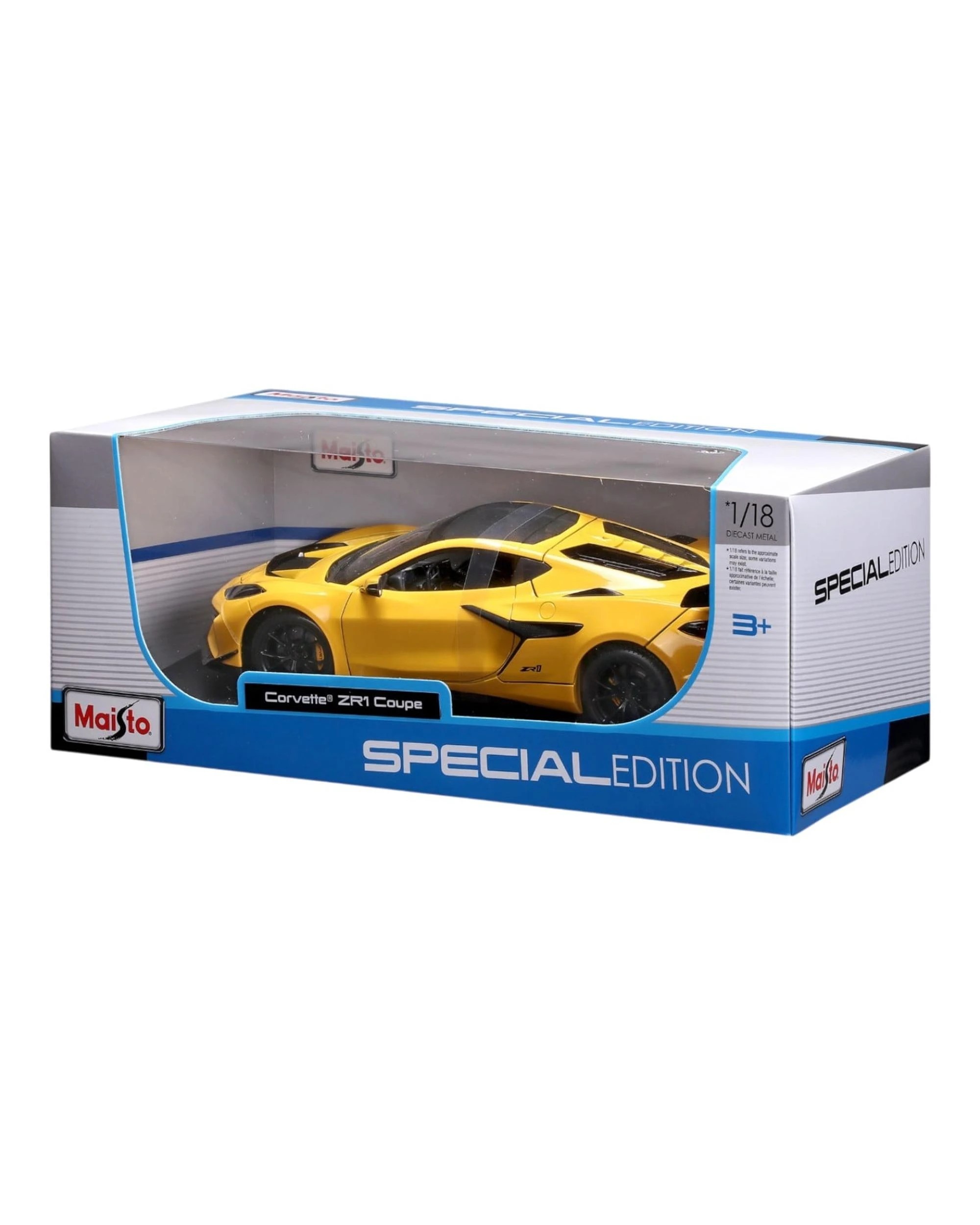 7 Maisto Special Edition 2025 Chevrolet Corvette ZR1 Coupe Competition Yellow 1:18 Scale, 7 of 7