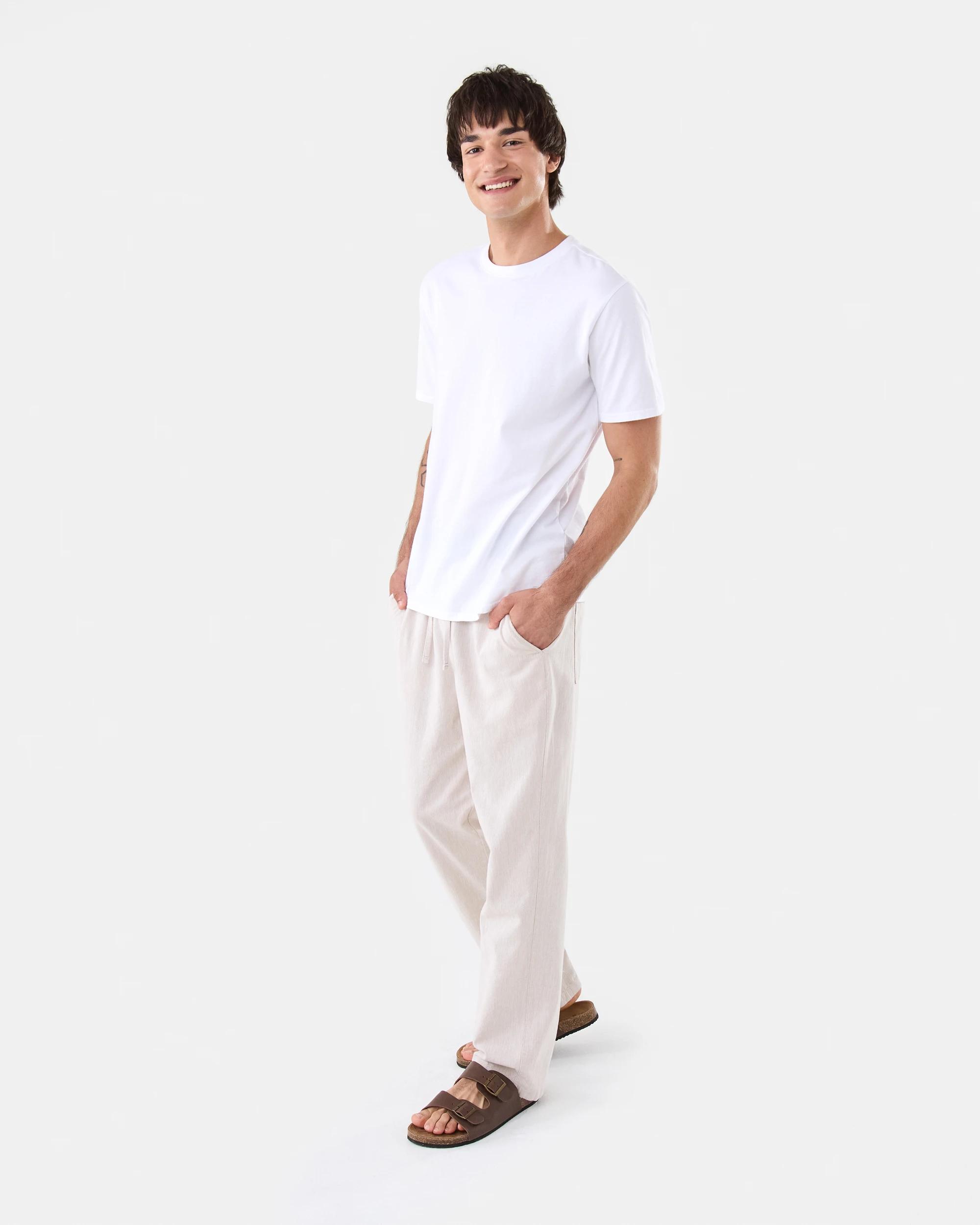 3 Australian Grown Cotton Crew Neck T-shirt WHITE, 3 of 6