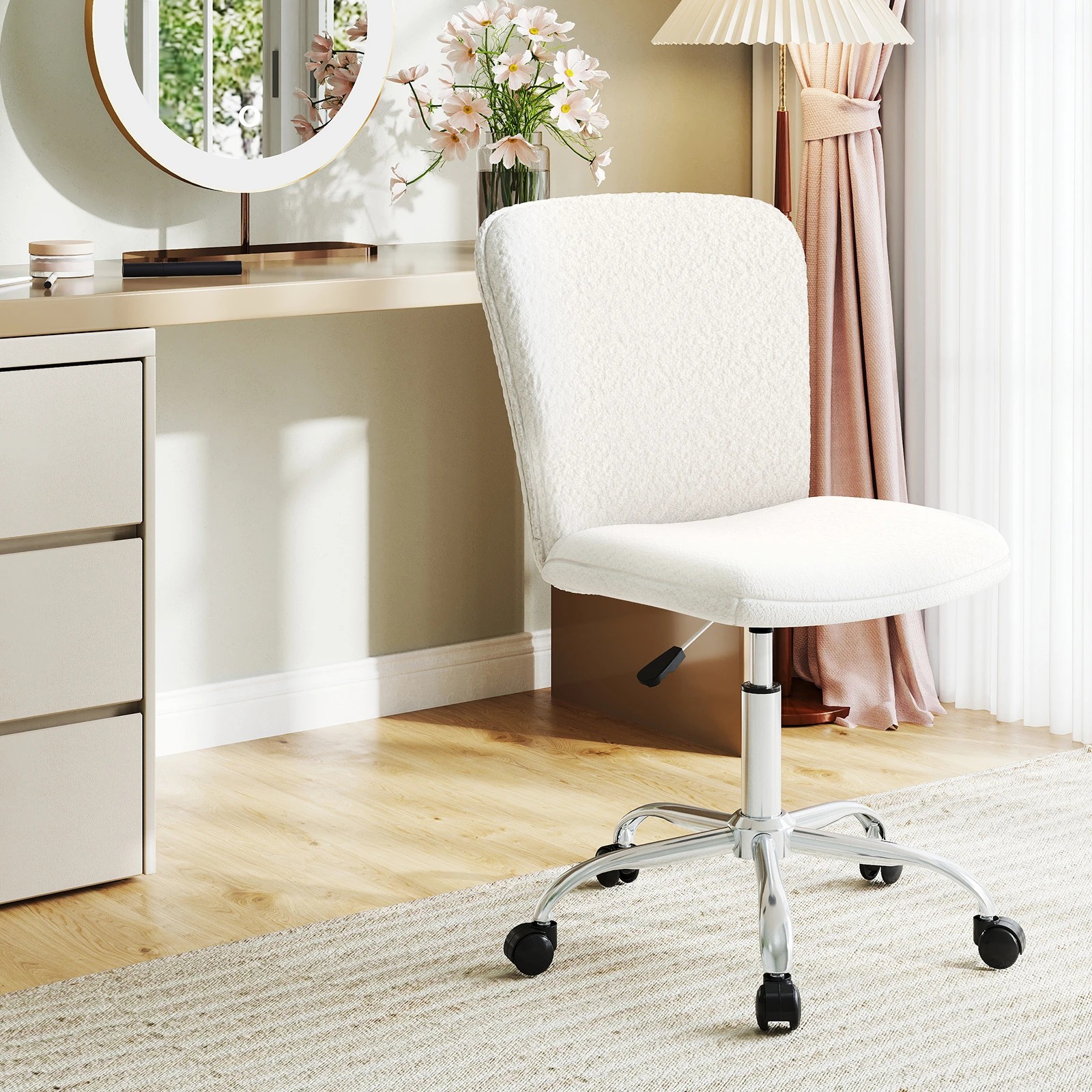 2 Costway 2PCS Height-adjustable Ergonomic Mesh Office Chair Breathable Swivel Computer Desk Chair, 2 of 4