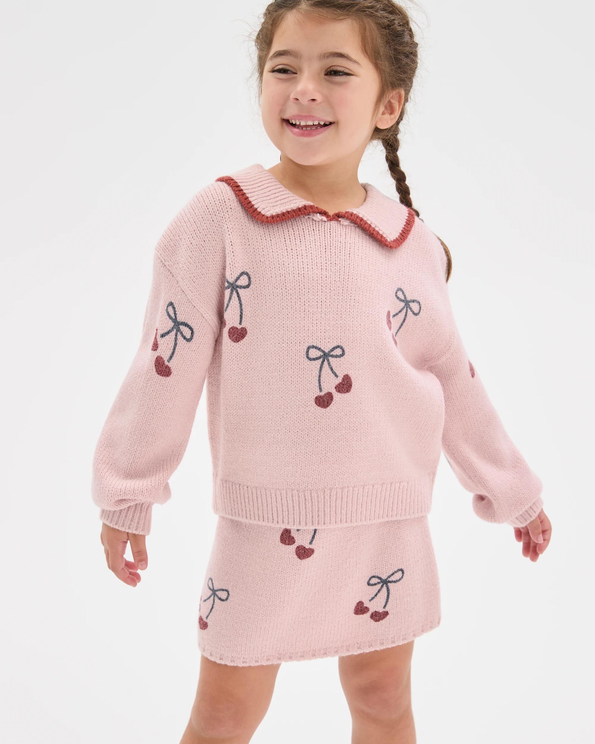 4 Target Kids Knit A-Line Skirt BALLET SLIPPER CHERRY, 4 of 6