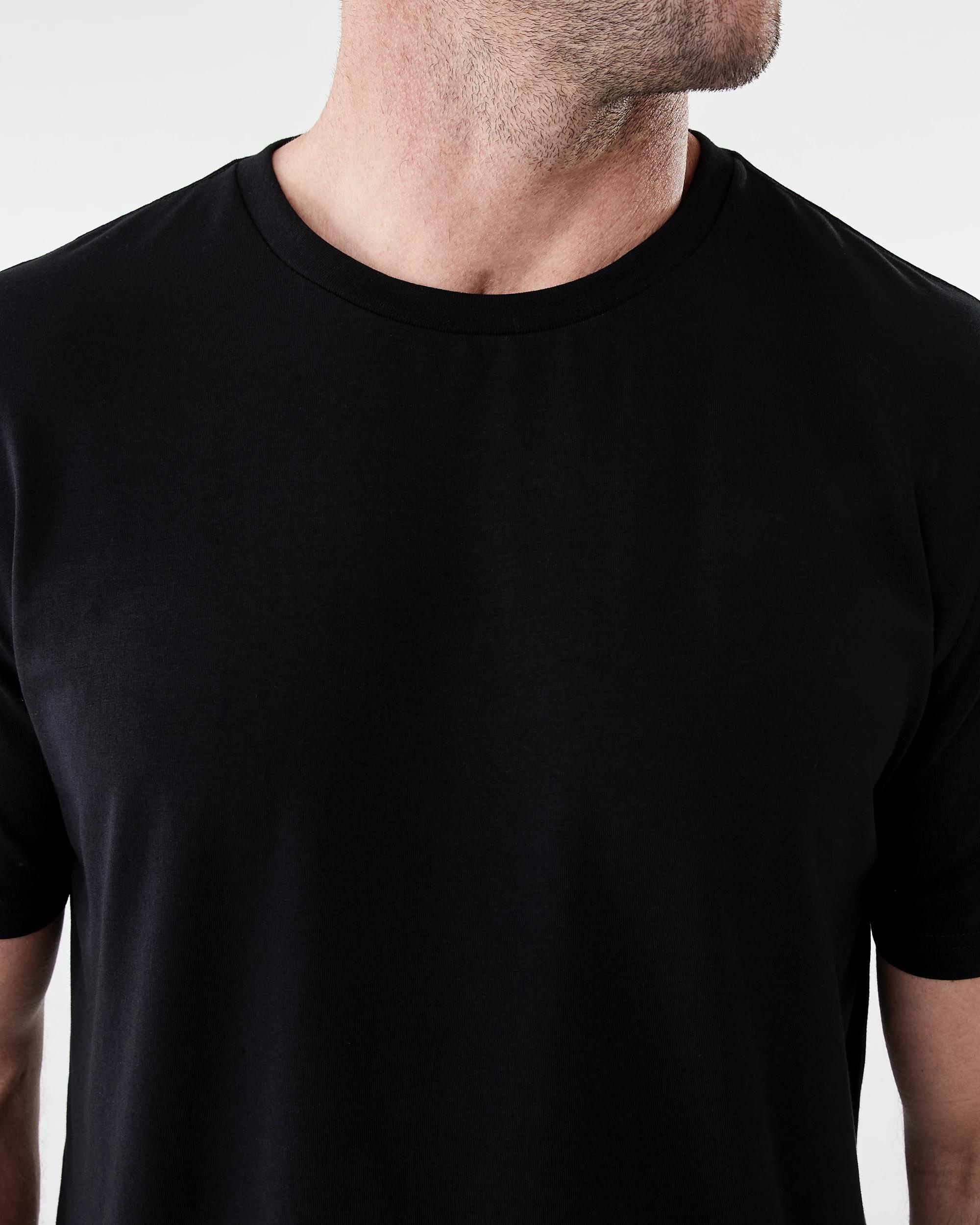 5 Cotton Elastane Sleep Top BLACK, 5 of 6