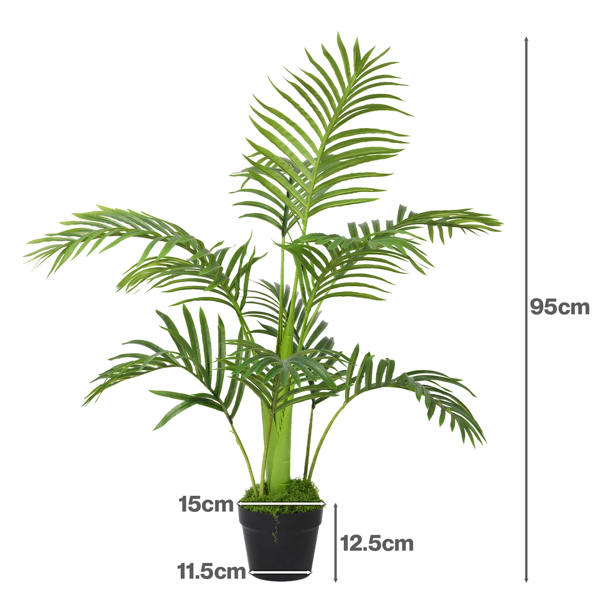 3 Lambu Artificial Tree Plastic Pot 95Cm - Black, 3 of 9