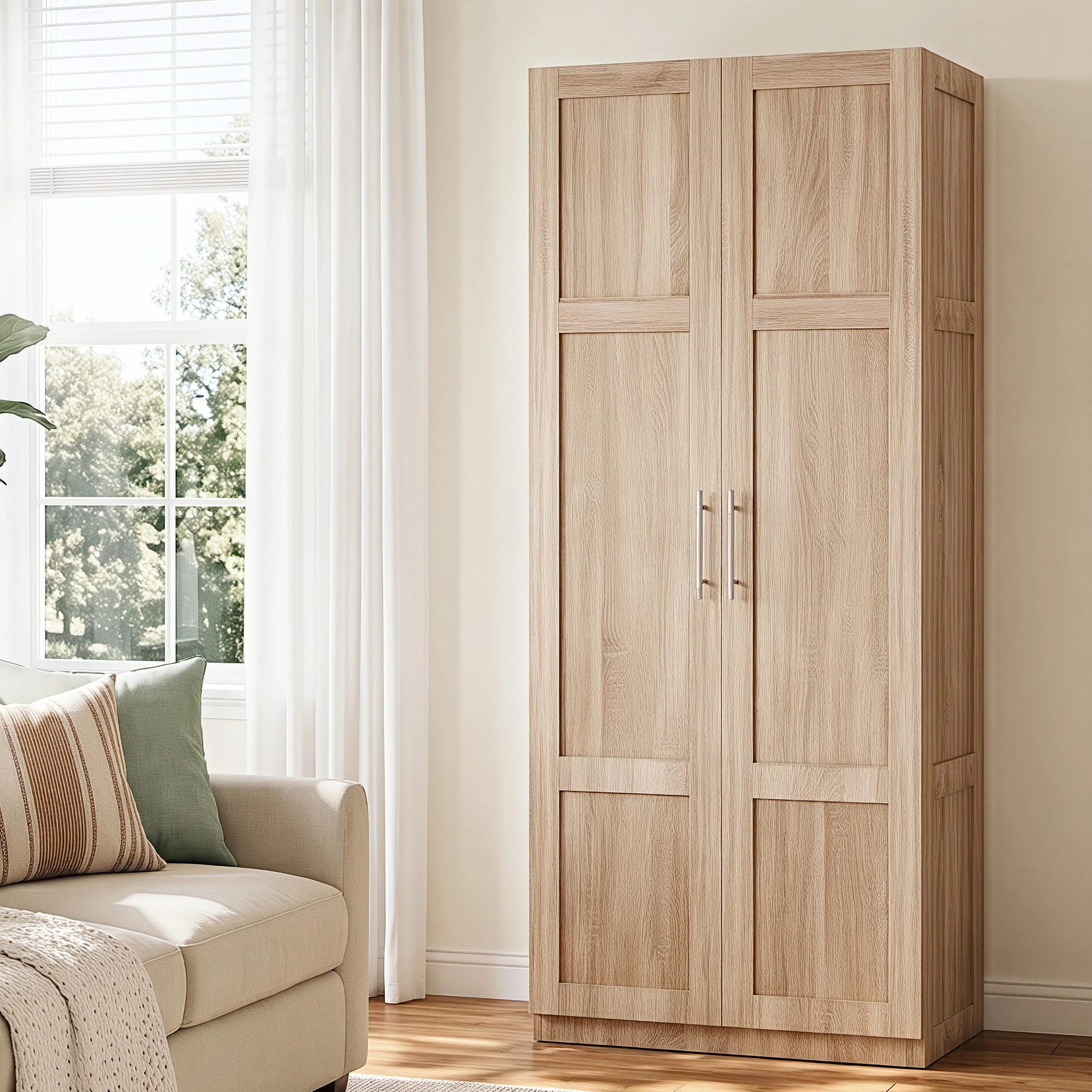 5 Artiss 2x Buffet Unit Cabinet Sideboard Pantry 180cm - Natural, 5 of 8