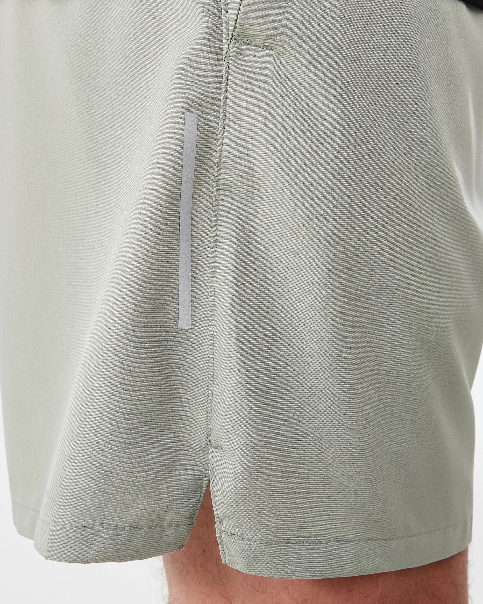 6 Active Mens Woven Stretch Shorts Rhino Grn, 6 of 8