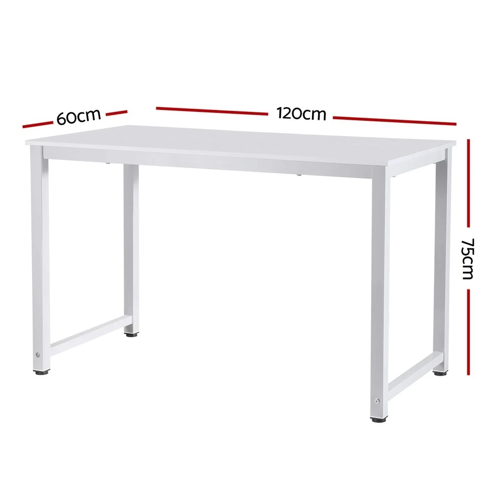 2 Artiss Computer Desk Home Office Study Table  120CM - White, 2 of 5