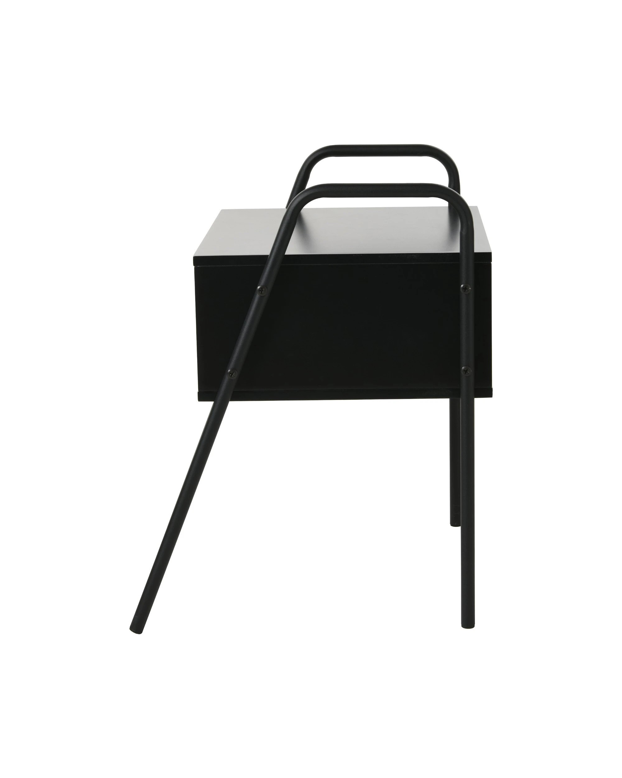 7 Sherwood Oliver Wooden Bed Side Table 43x40x52cm - Black, 7 of 8