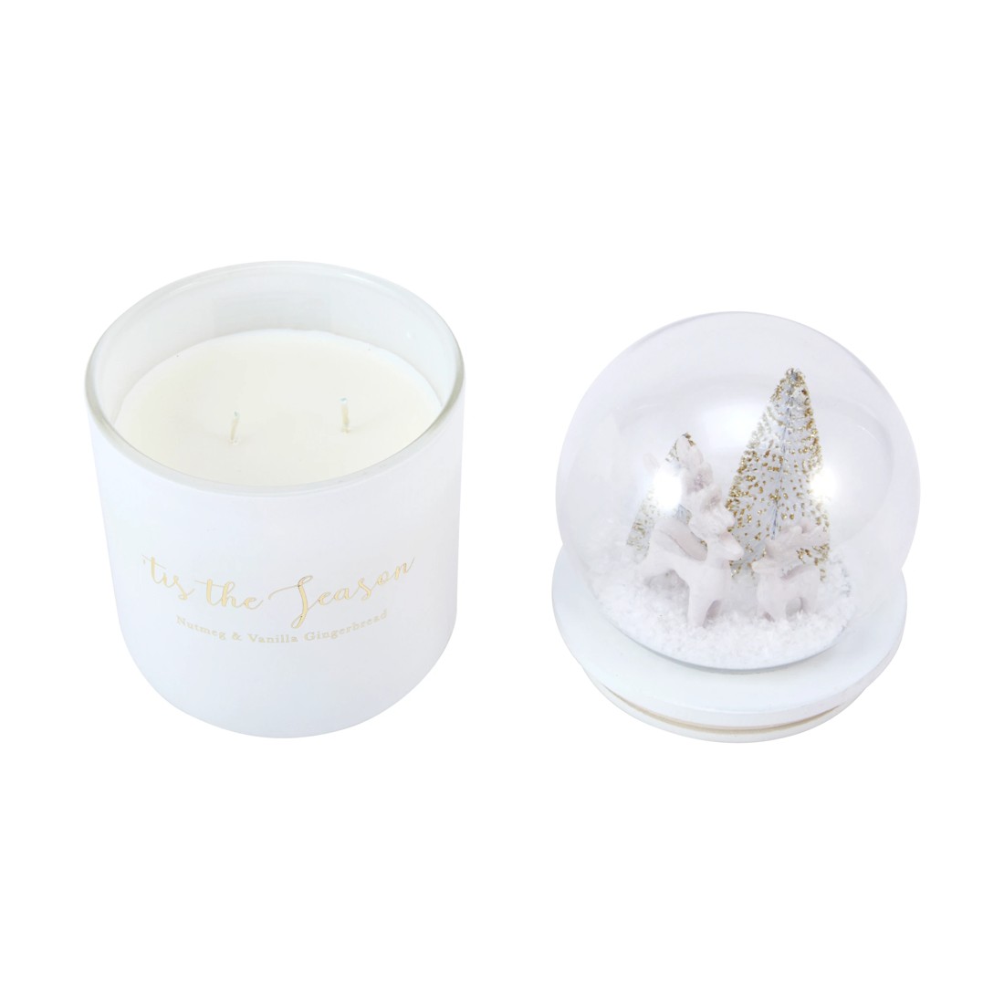 3 Christmas 'Tis the Season Globe Candle, 3 of 6