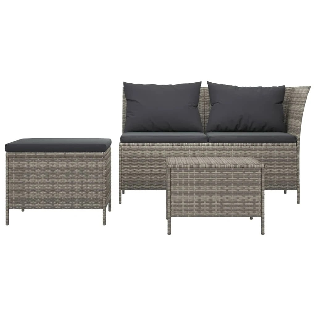 3 vidaXL garden lounge set Ample Storage - Grey, 3 of 9