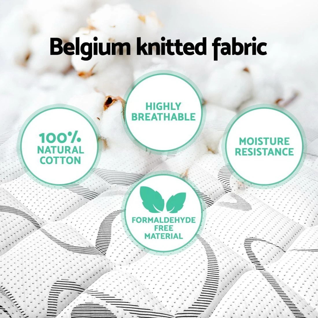 5 Giselle Bedding 30cm Mattress Medium Firm King - King Bed - Multi, 5 of 8