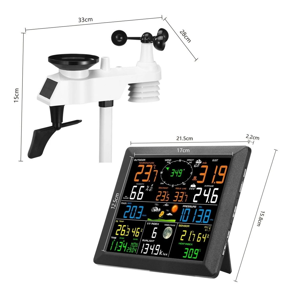2 Maxkon WIFI Weather Station Solar Powered, 2 of 3