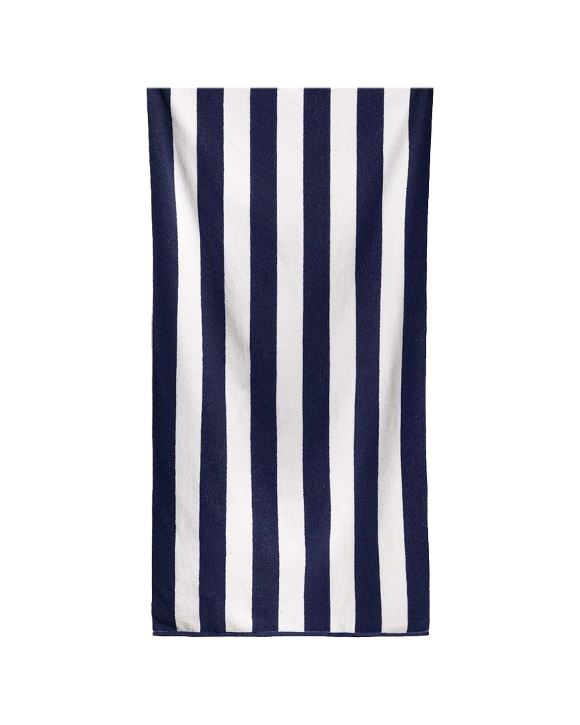 1 Canningvale Striped Cabana 80x160cm Soft Cotton Terry Beach Towel Navy
 - Blue, 1 of 3
