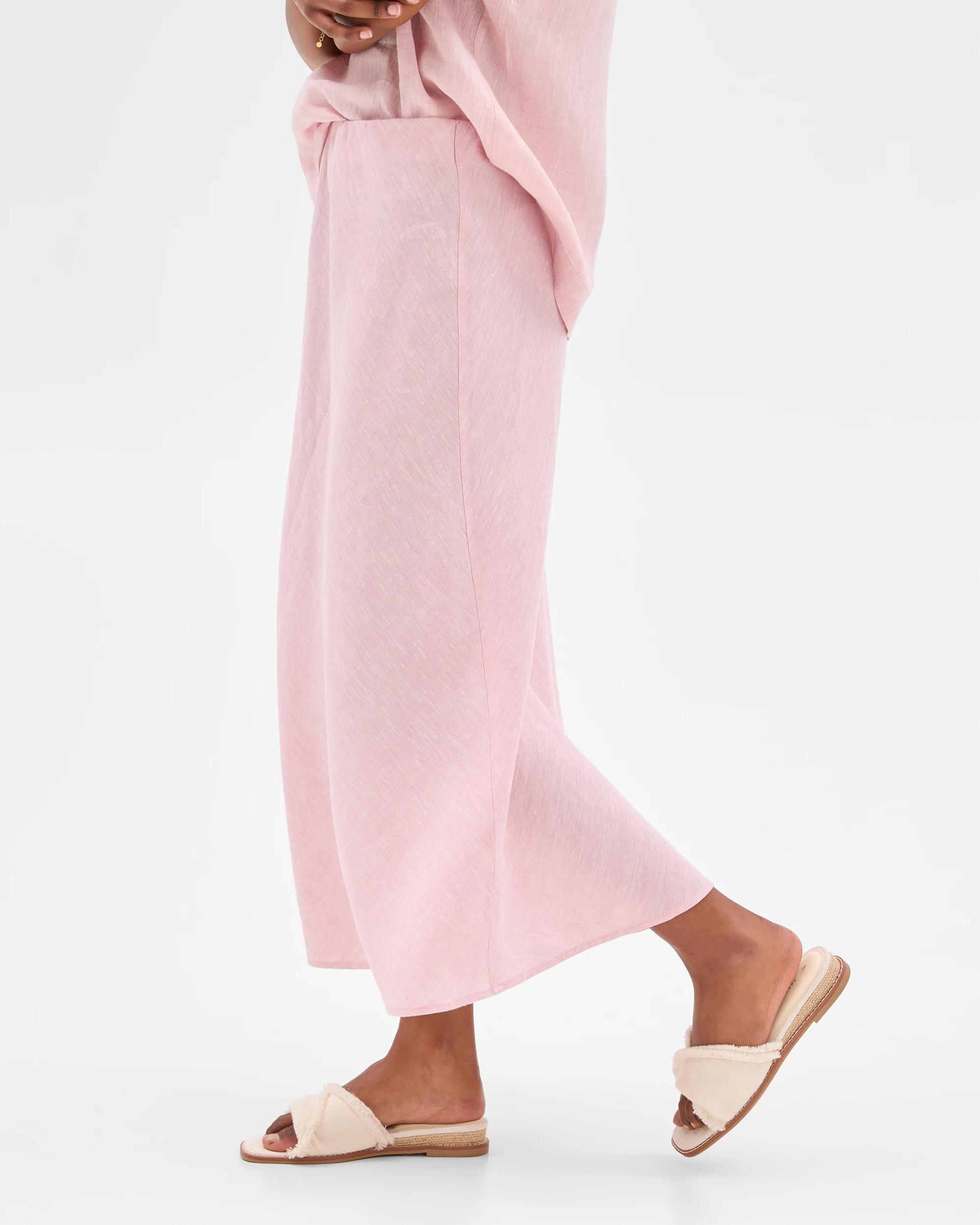 4 Target Petites European Linen Bias Maxi Skirt PRETTY PINK, 4 of 6