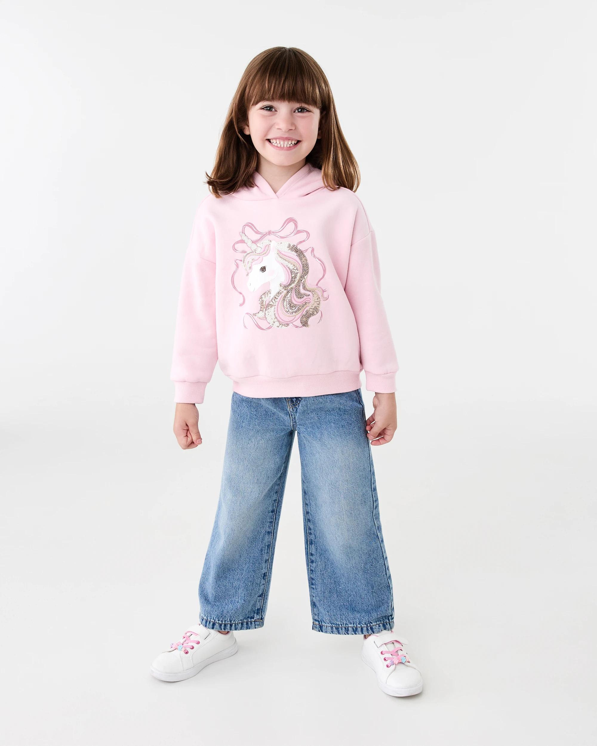 6 Oversized Sequin Embroidered Hoodie Pnk Unicrn, 6 of 7