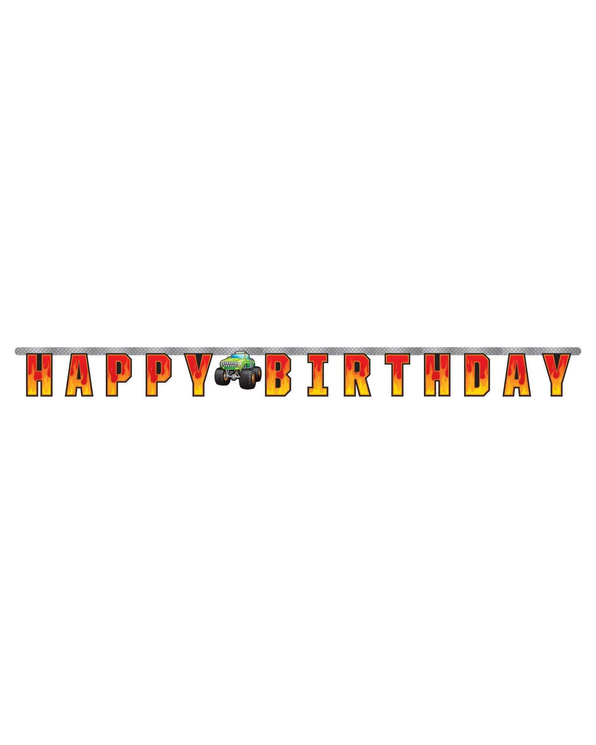 1 Creative Converting Monster Truck Rally Happy Birthday Banner, 1 of 1