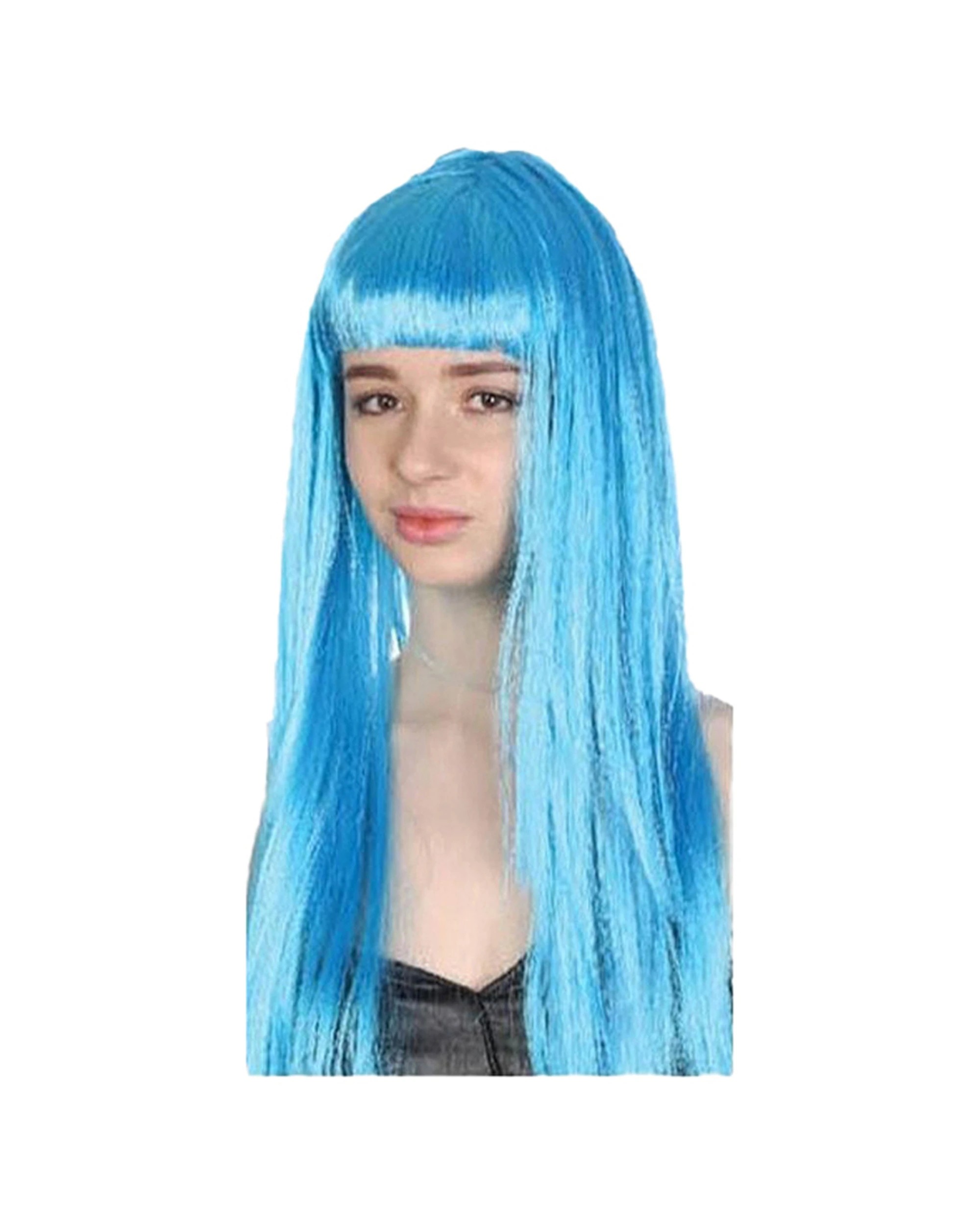 1 JD Party Long Wig With Fringe Costume Accessory Light - Blue, 1 of 1