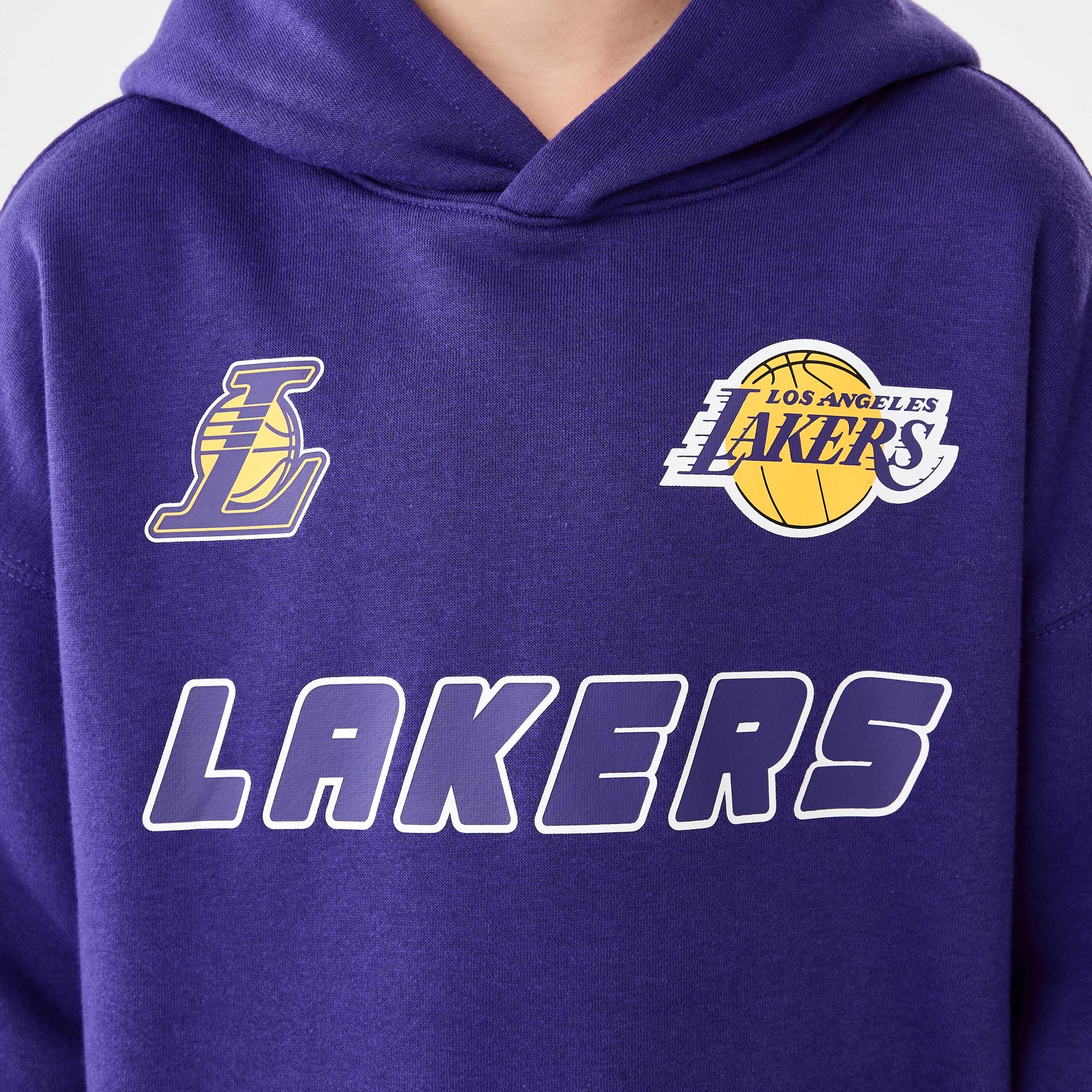5 Official NBA Kids Hoodie PUPLE LAKERS HOODIE, 5 of 9