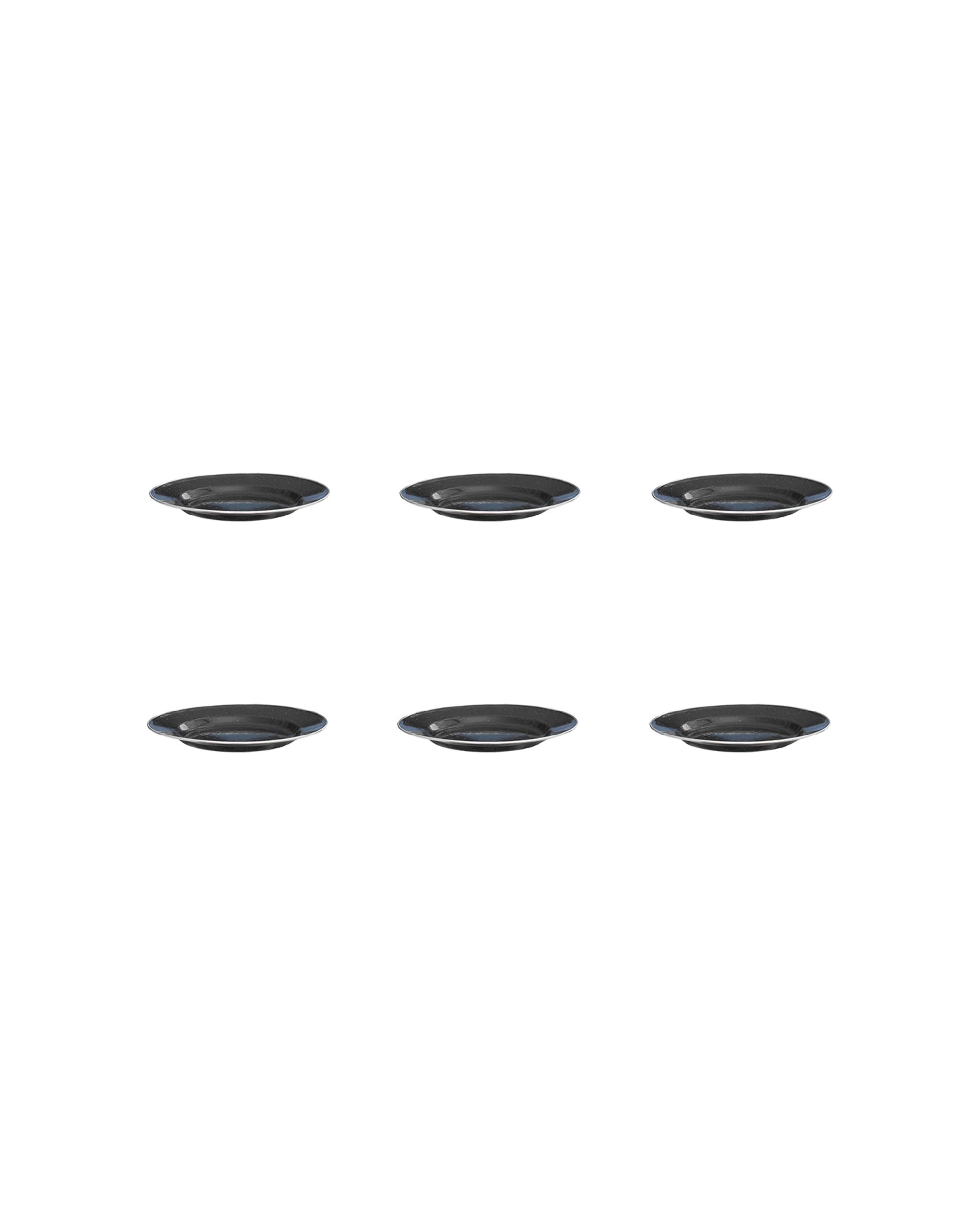 1 Wildtrak Premium Enamel Plate Durable For Outdoor Camping 6 Pack - Black, 1 of 2