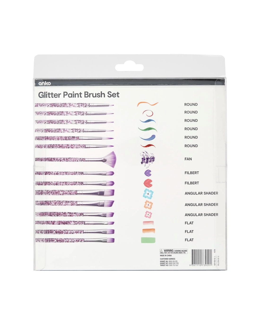 3 15 Piece Glitter Paint Brush Set, 3 of 3