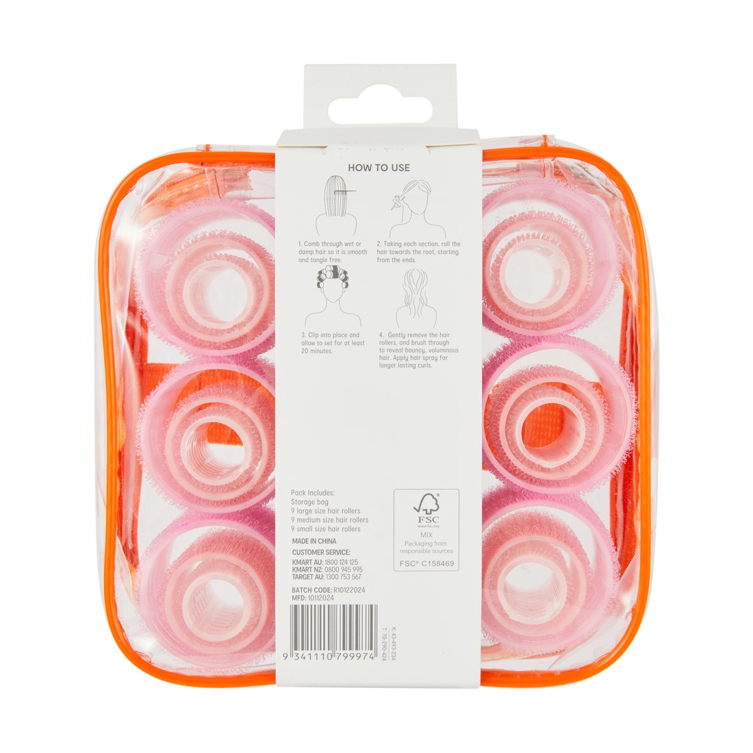 5 OXX Haircare 27 Pack Hair Rollers - Pink, 5 of 5