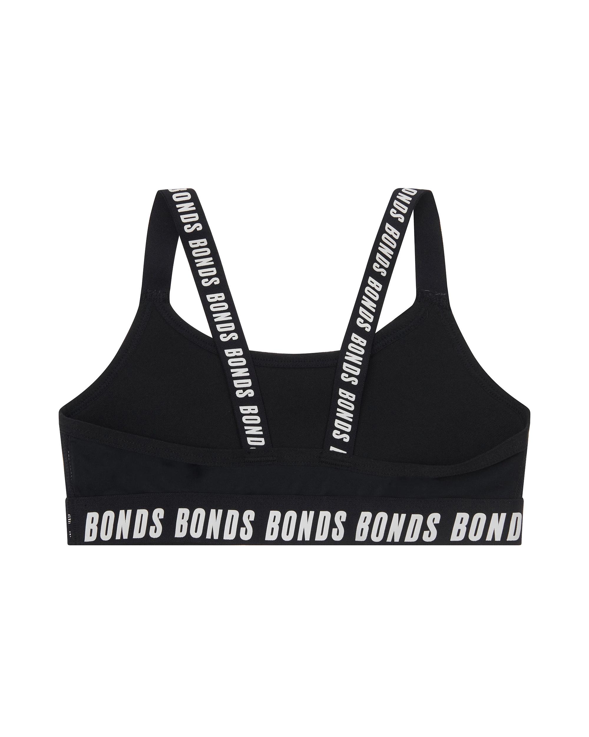 2 Bonds Girls Performance Crop Top BLACK, 2 of 5