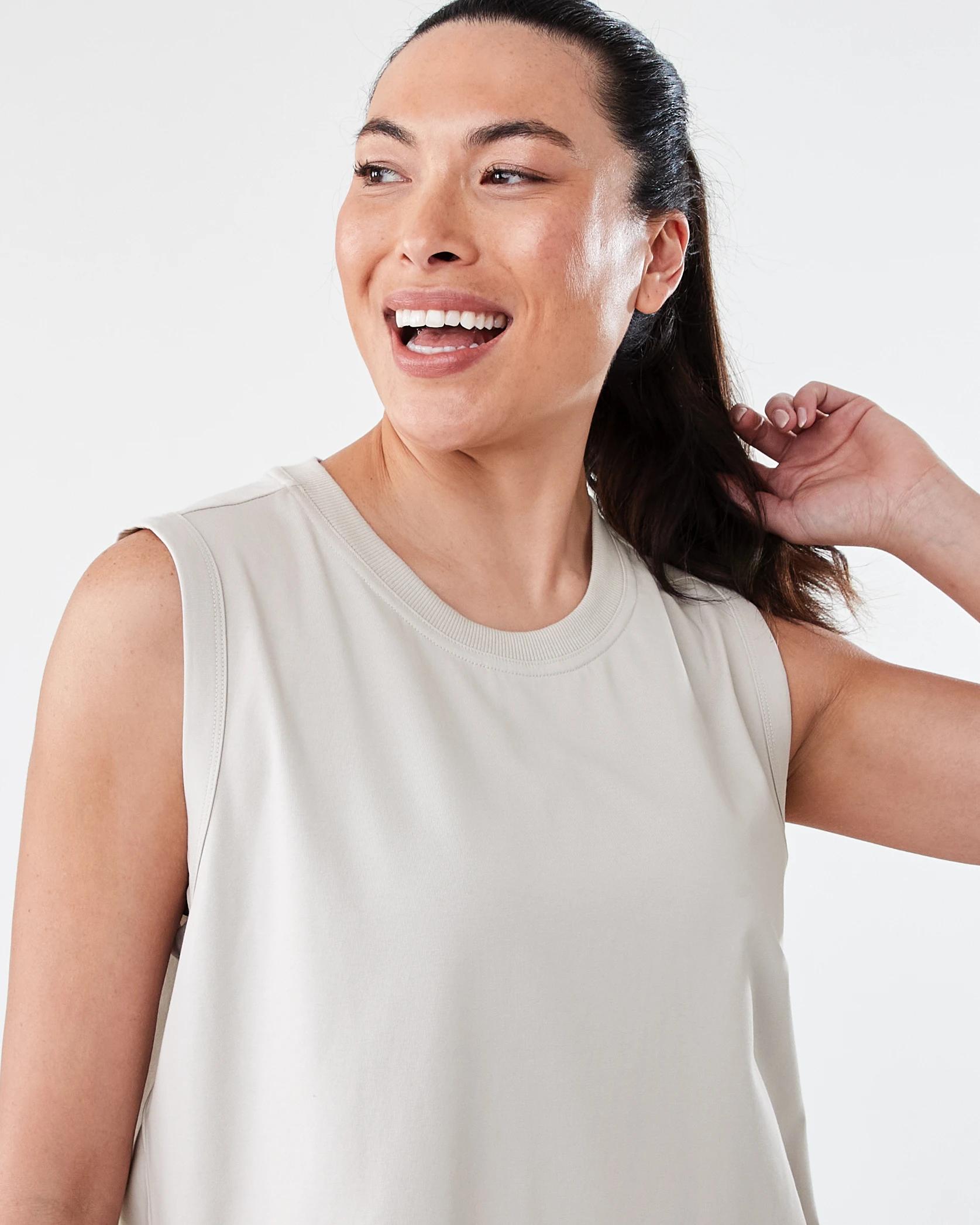 4 Active Womens Muscle Tank Peak Grey, 4 of 6