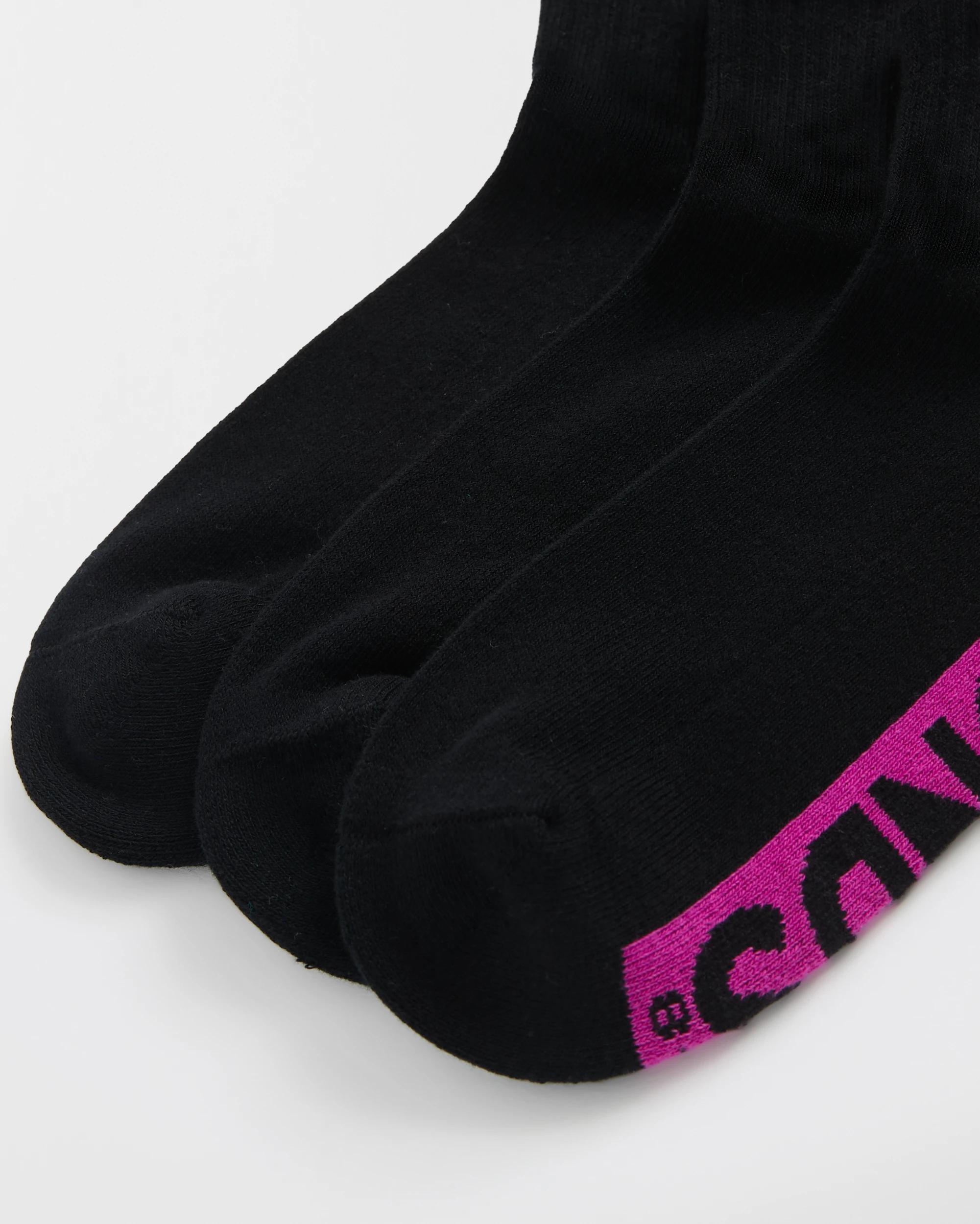 2 Women's Cotton Blend Cushioned Quarter Crew Socks 3 Pack - Bonds BLACK, 2 of 3