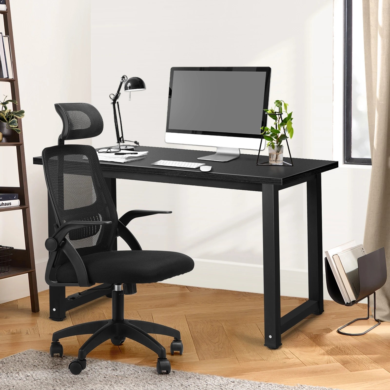 2 Oikiture Home Office Desk And Chair Set Computer Desk Mesh Office Chair
 - Multi, 2 of 10