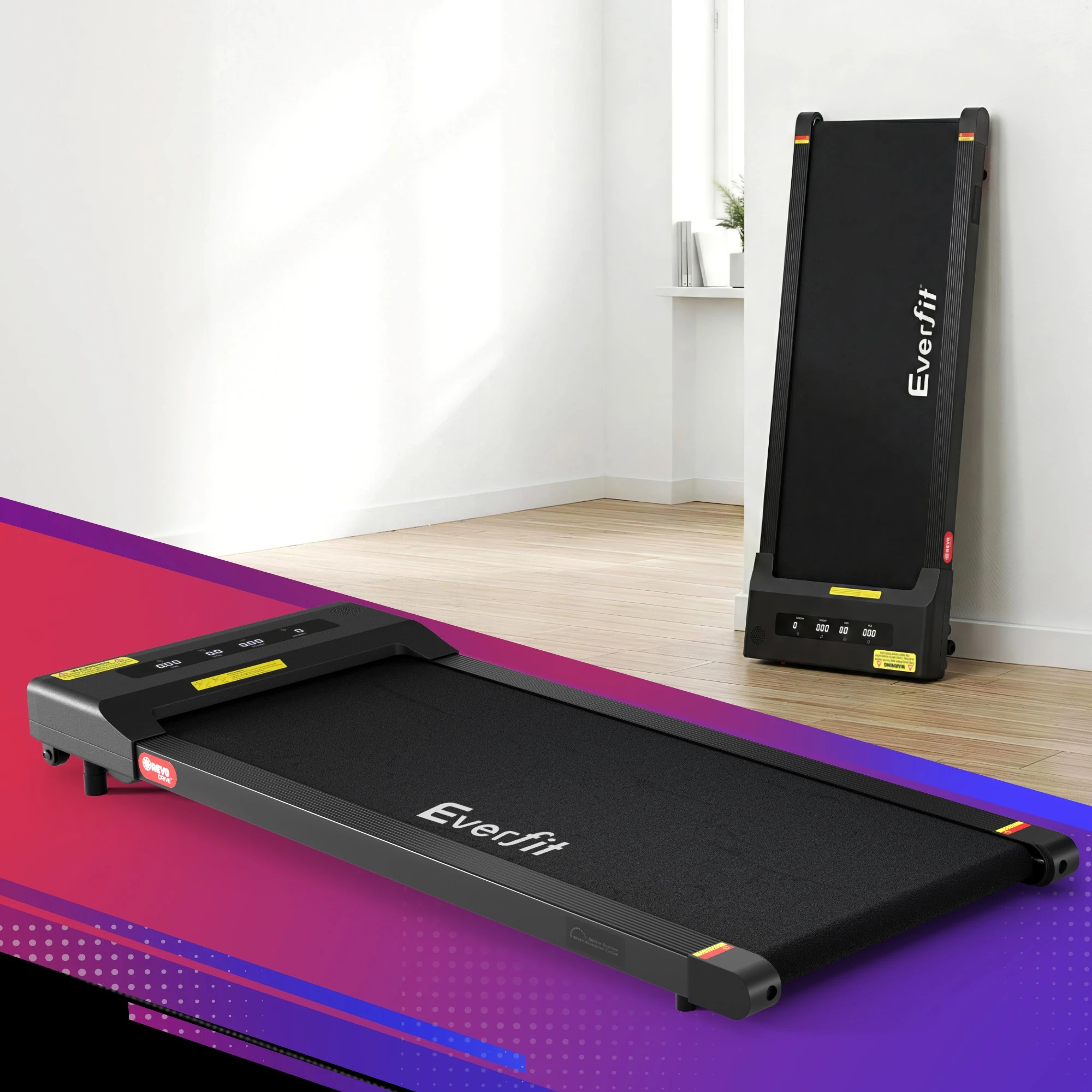 7 Everfit Treadmill Electric Walking Pad Under Desk Home Gym Fitness 400mm - Black, 7 of 7