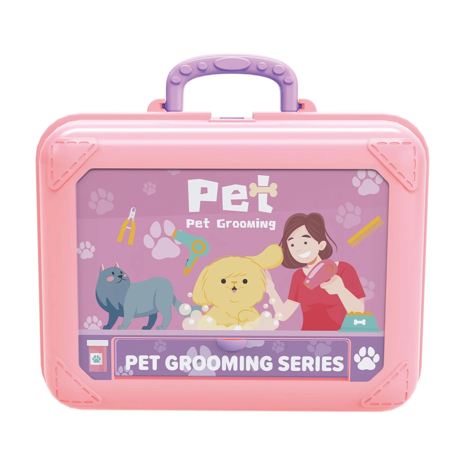 4 Ausway 22-Piece Pet Care Grooming Toy Set with Carry Case & Plush Dog, 4 of 6