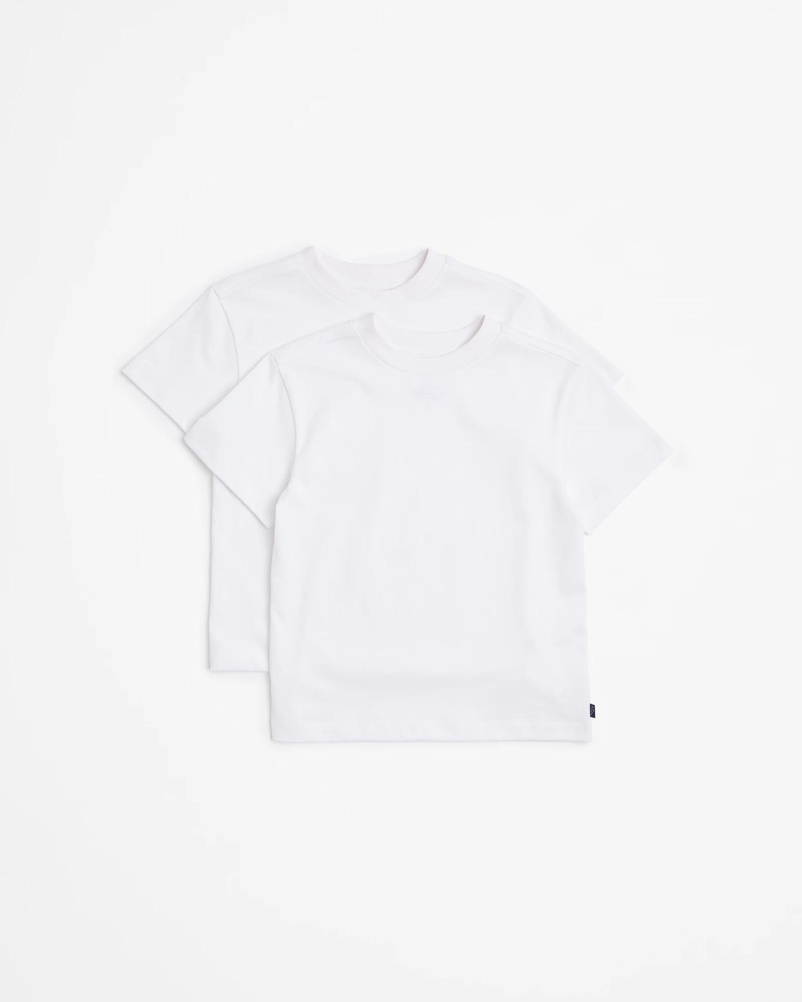 1 Target Australian Cotton Short Sleeve Heavyweight Top 2 Pack WHITE, 1 of 3