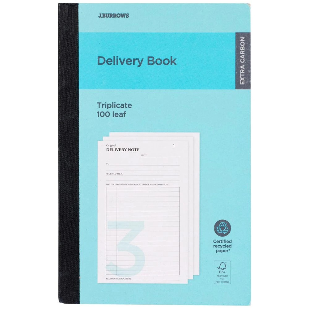 1 J.Burrows Carbon Triplicate Delivery Book 100 Leaf, 1 of 1
