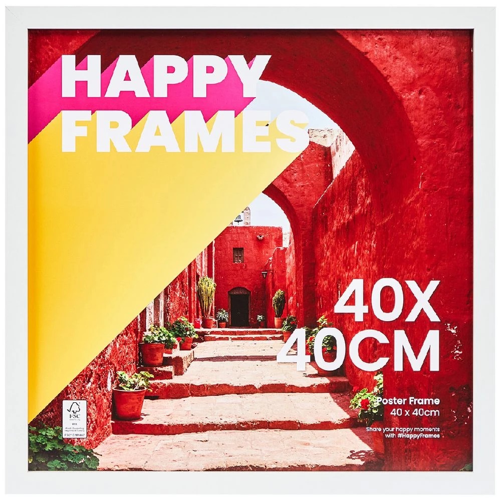 1 Happy Frames 40 x 40CM Poster Frame White, 1 of 4