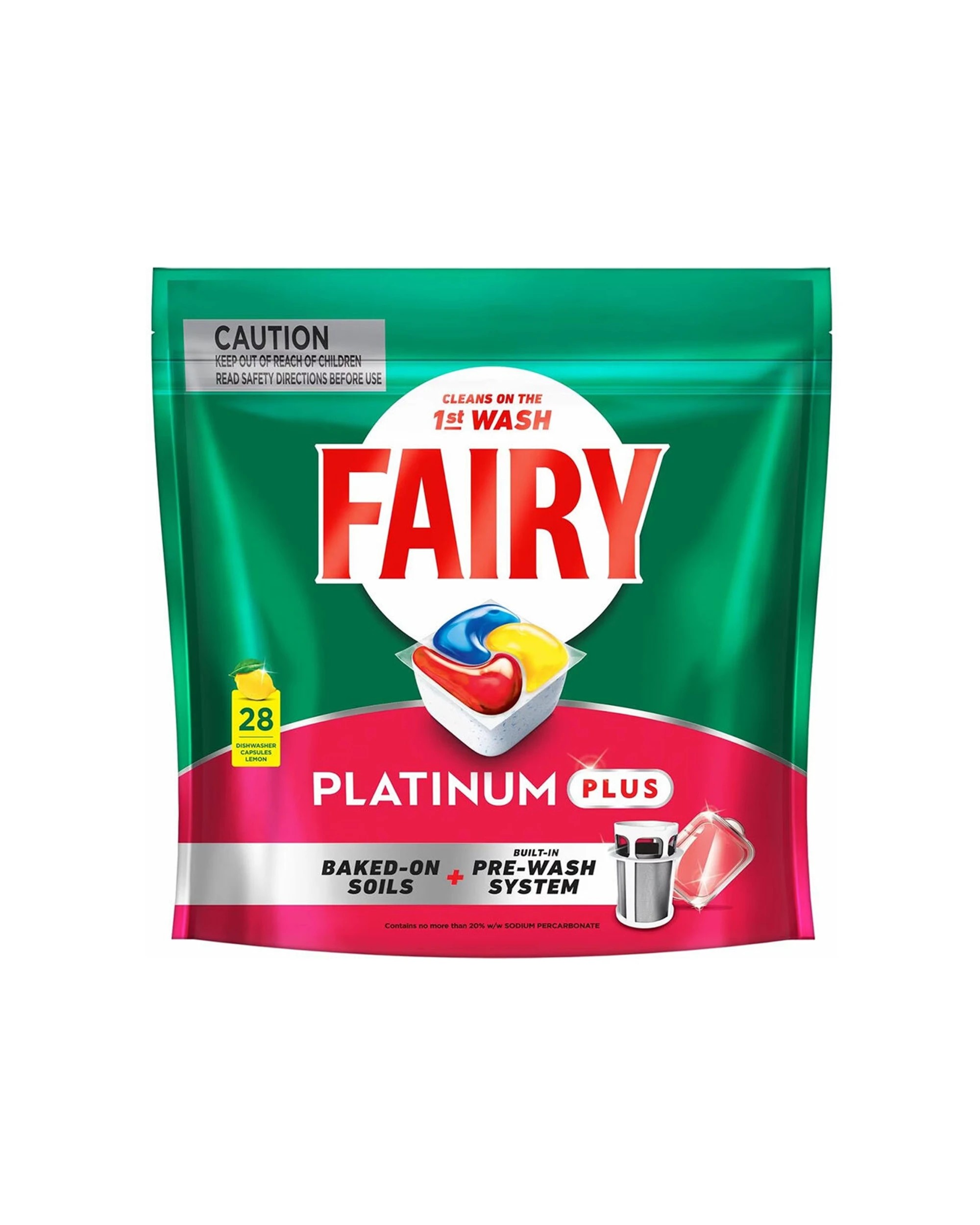 2 Fairy Platinum Plus Expert Dishwasher Tablets With Prewash Power 5 x 28pc - Multi, 2 of 3