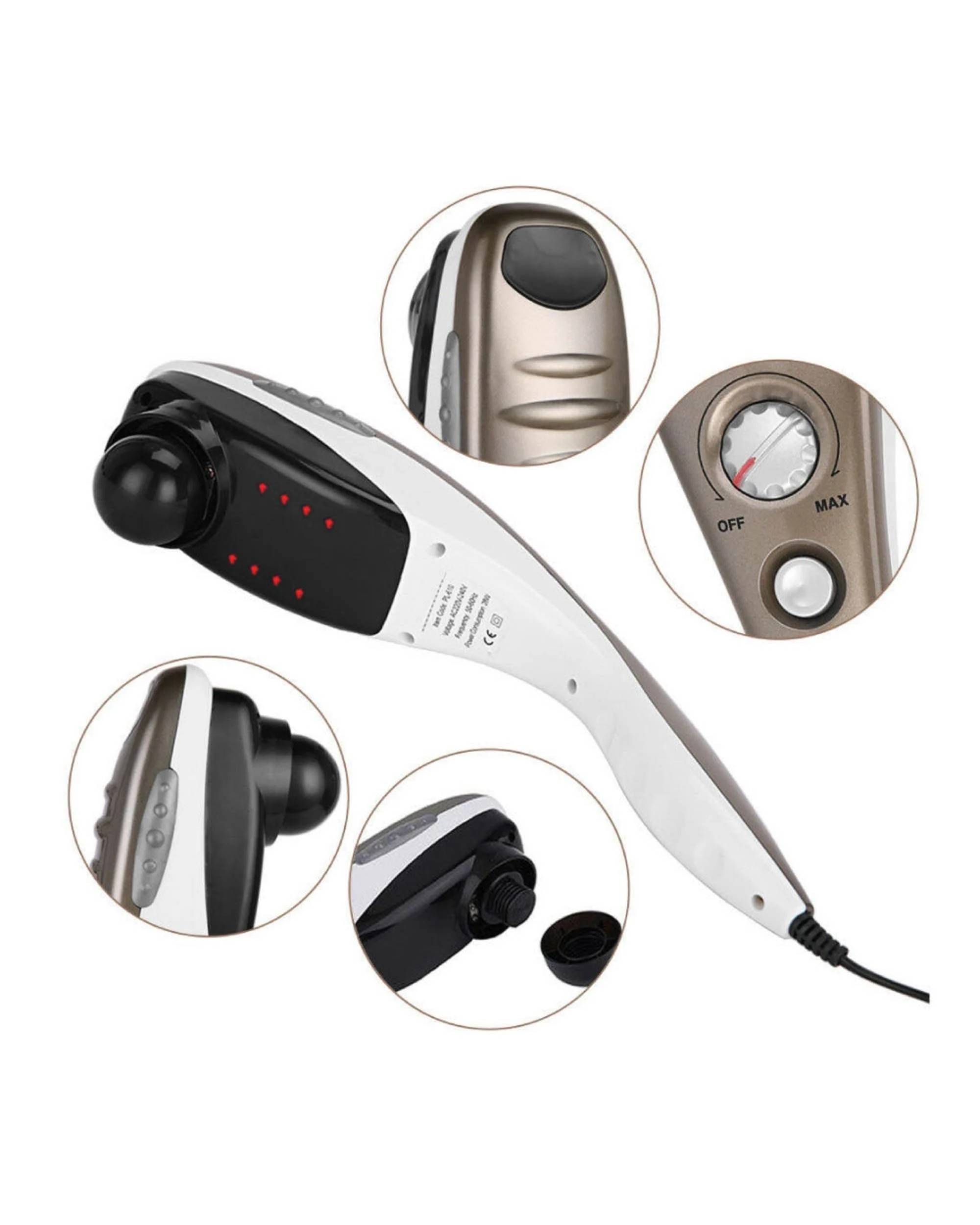 3 Orku Handheld Full Body Massager Champagne - 6 Massage Heads, 3 of 3