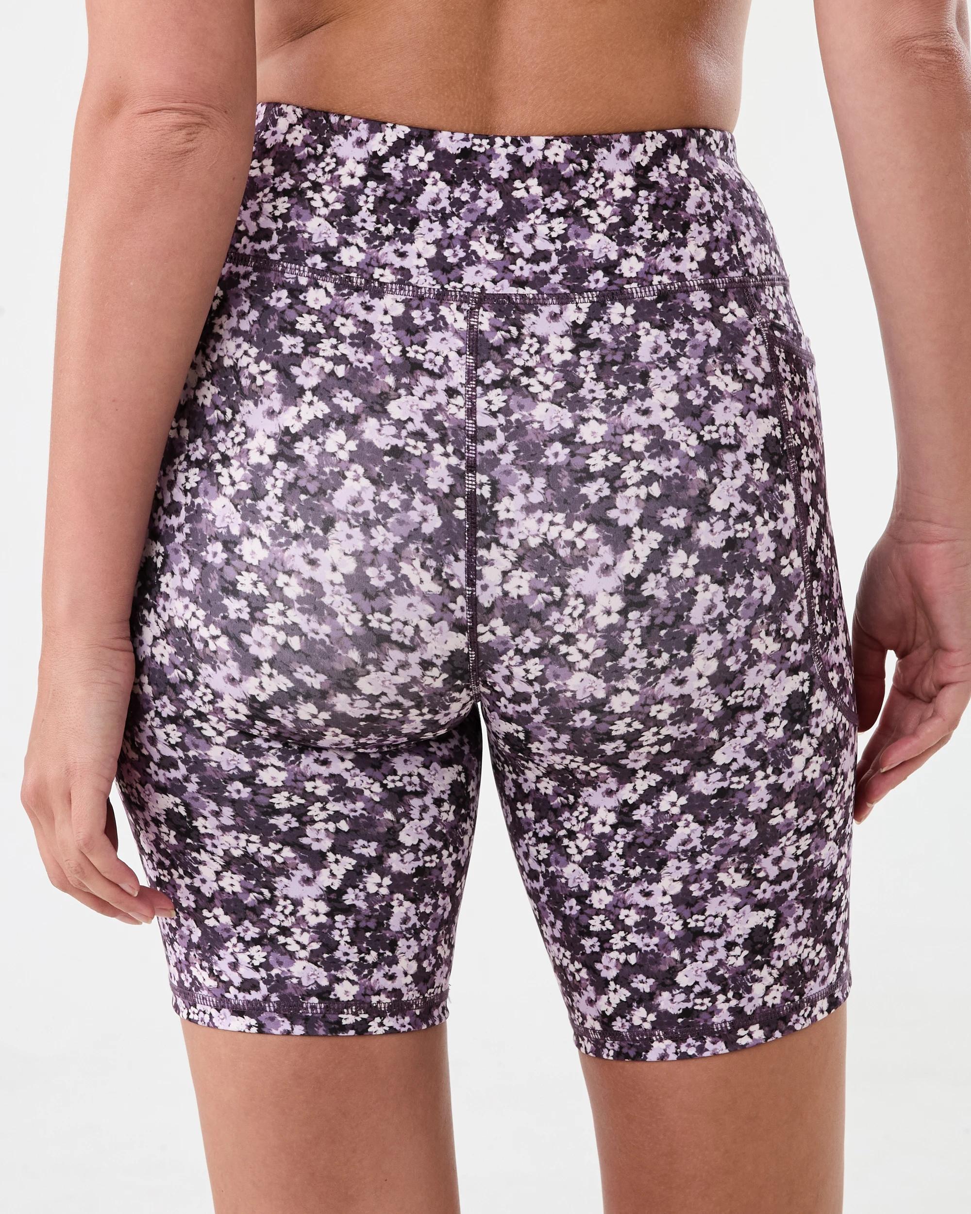 3 Active Womens Recycled Bike Shorts Pur Disty, 3 of 6