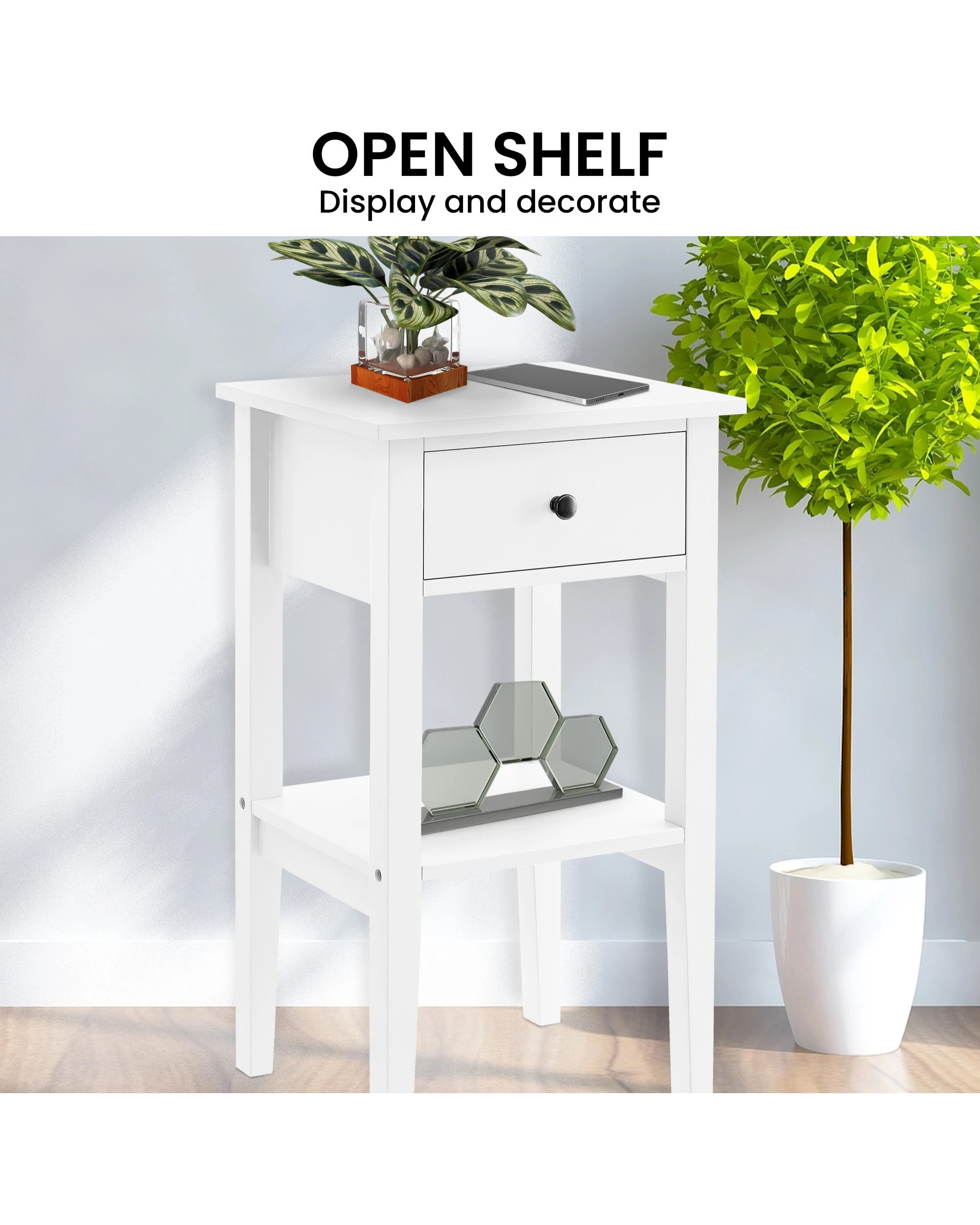 6 Sarantino Rue Bedside Table In White, 6 of 10