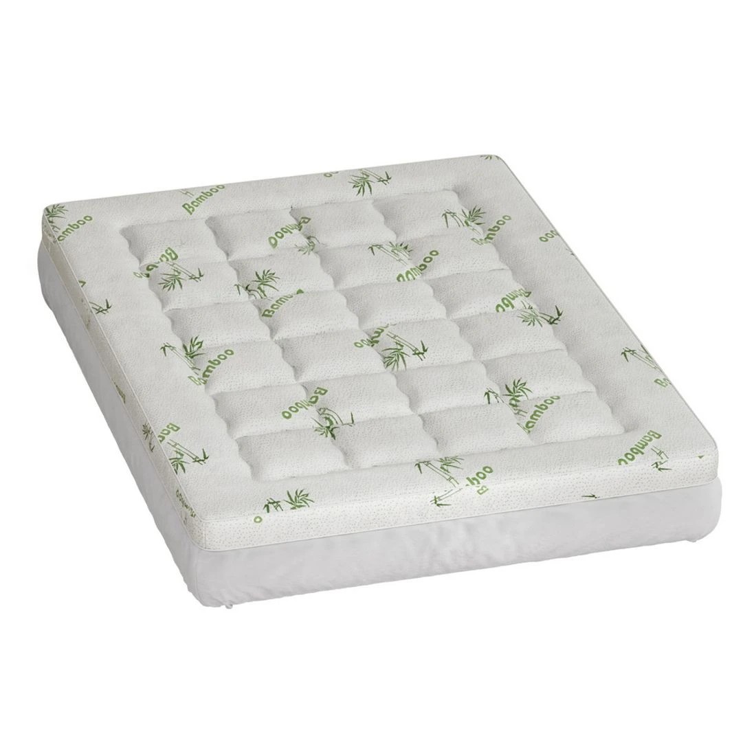 4 Giselle Bedding Mattress Topper Pillowtop Bamboo 7.5cm Double - White, 4 of 5