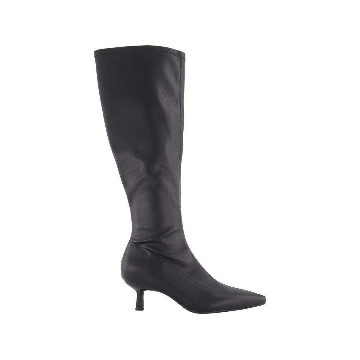 1 Knee High Heeled Boots Black, 1 of 4