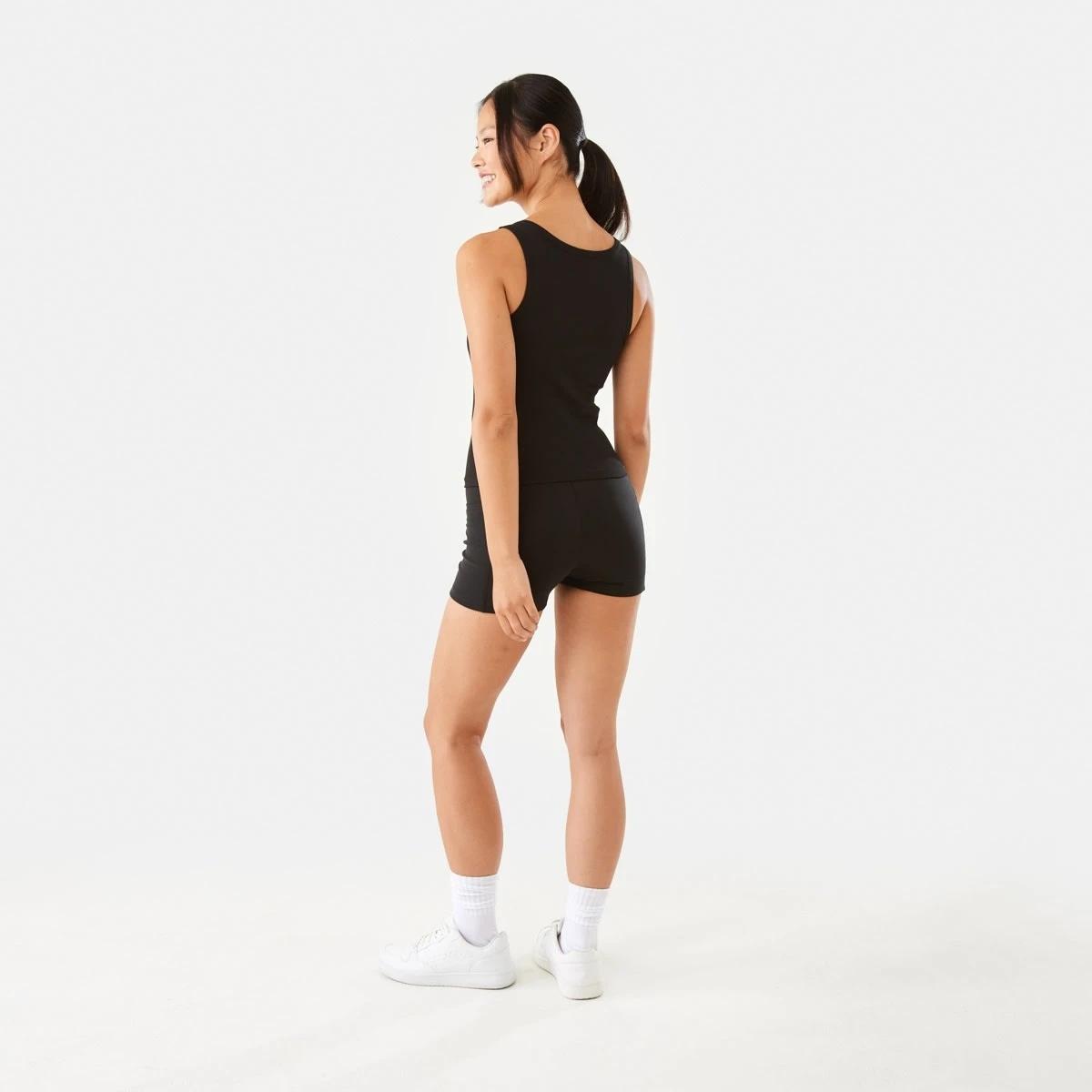 4 Active Womens Rib Support Tank BLACK, 4 of 6