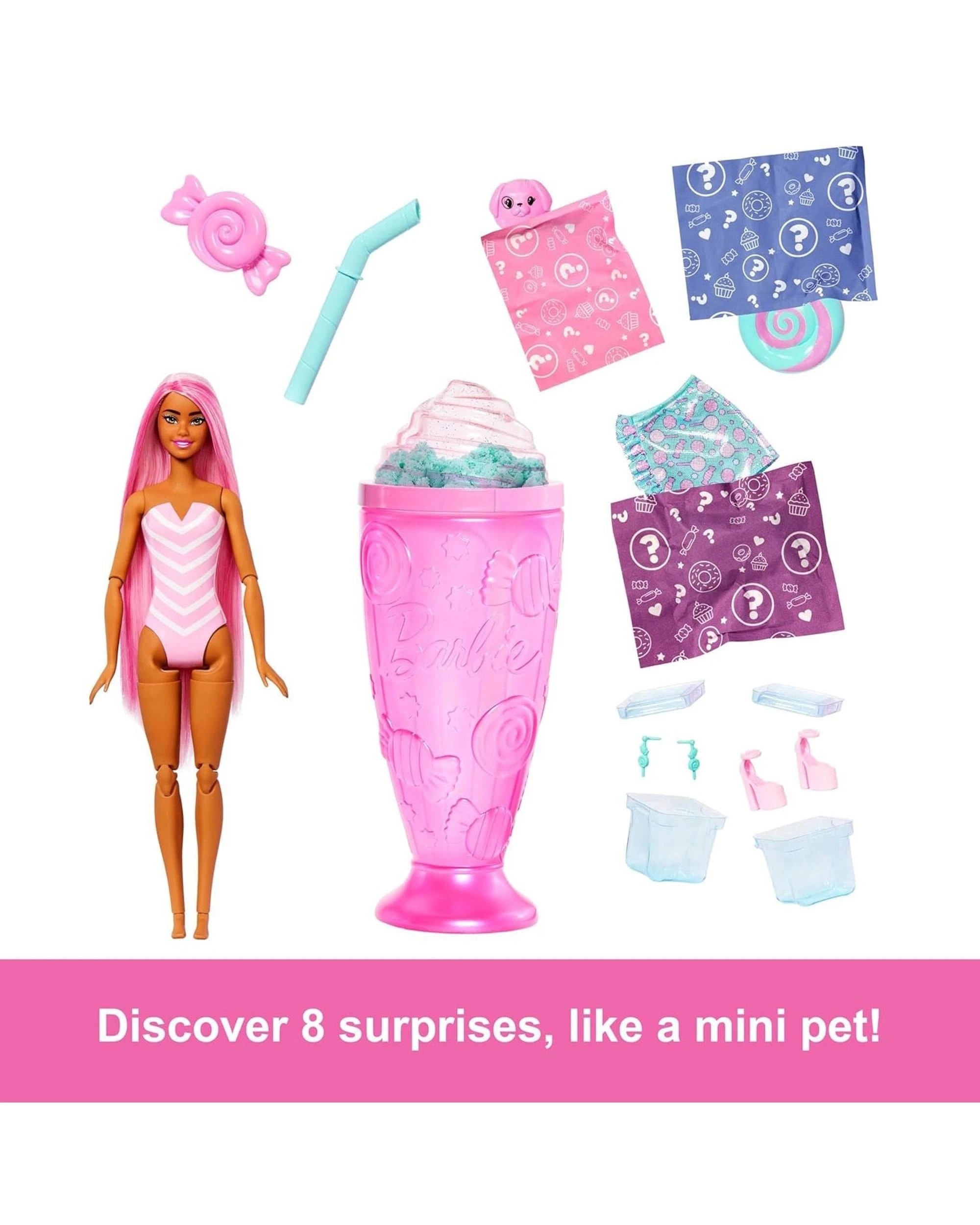 3 Barbie Pop Reveal Treat Shakes Series Pink Sweet Swirl, 3 of 5