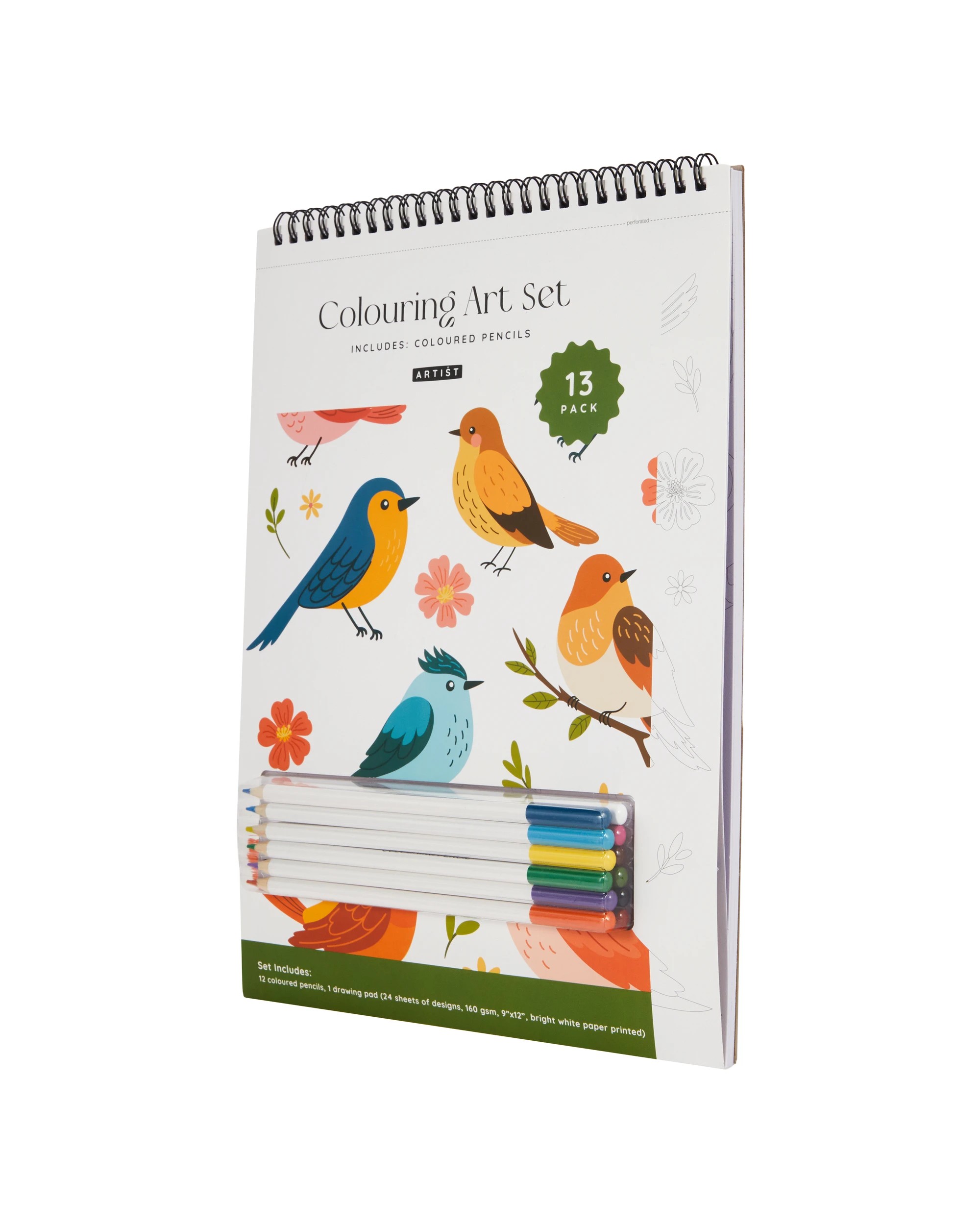 3 13 Pack Colouring Art Set - Birds, 3 of 5