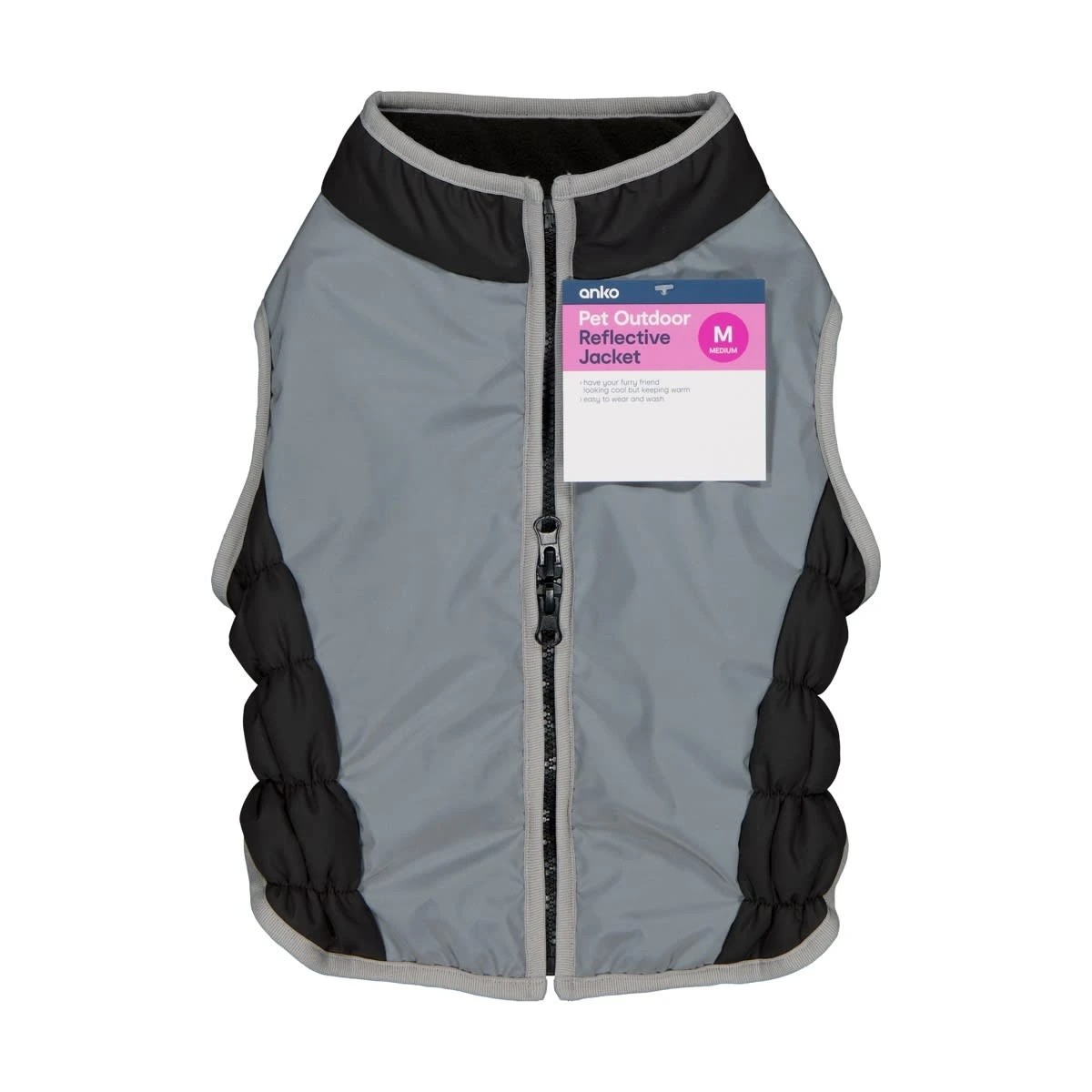 10 Pet Outdoor Reflective Jacket - Medium, Black, 10 of 10