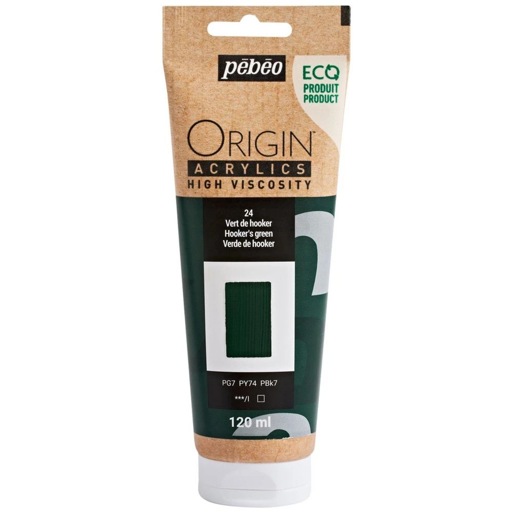 1 Pebeo Origin Acrylic Paint 120mL Hookers Green, 1 of 2