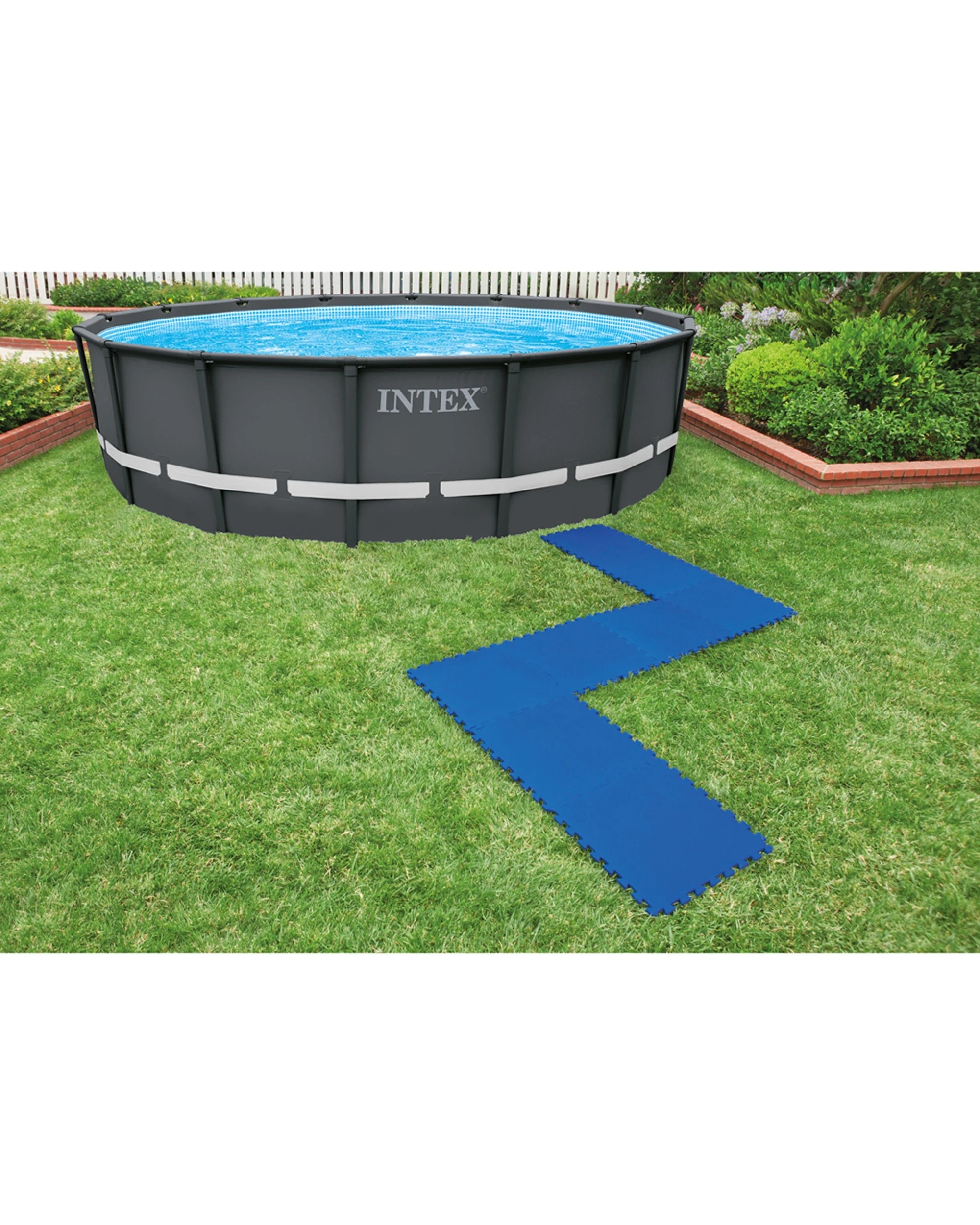 4 Intex 8pc Interlocking Padded Floor Protector Square - Blue, 4 of 7