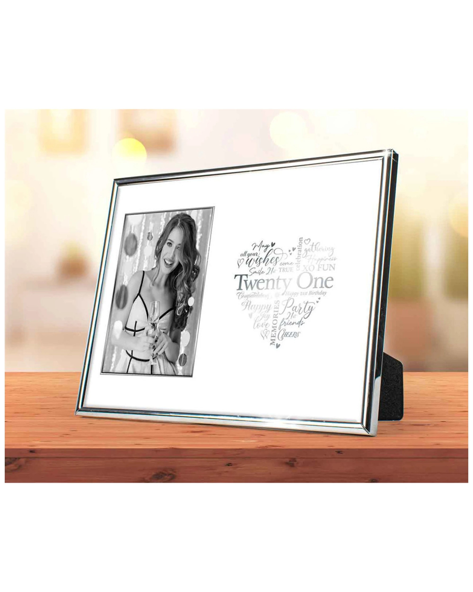3 21st Birthday Free-standing 6x4'' Photo Frame Rect Picture Display Silver Edged
 - Silver, 3 of 3