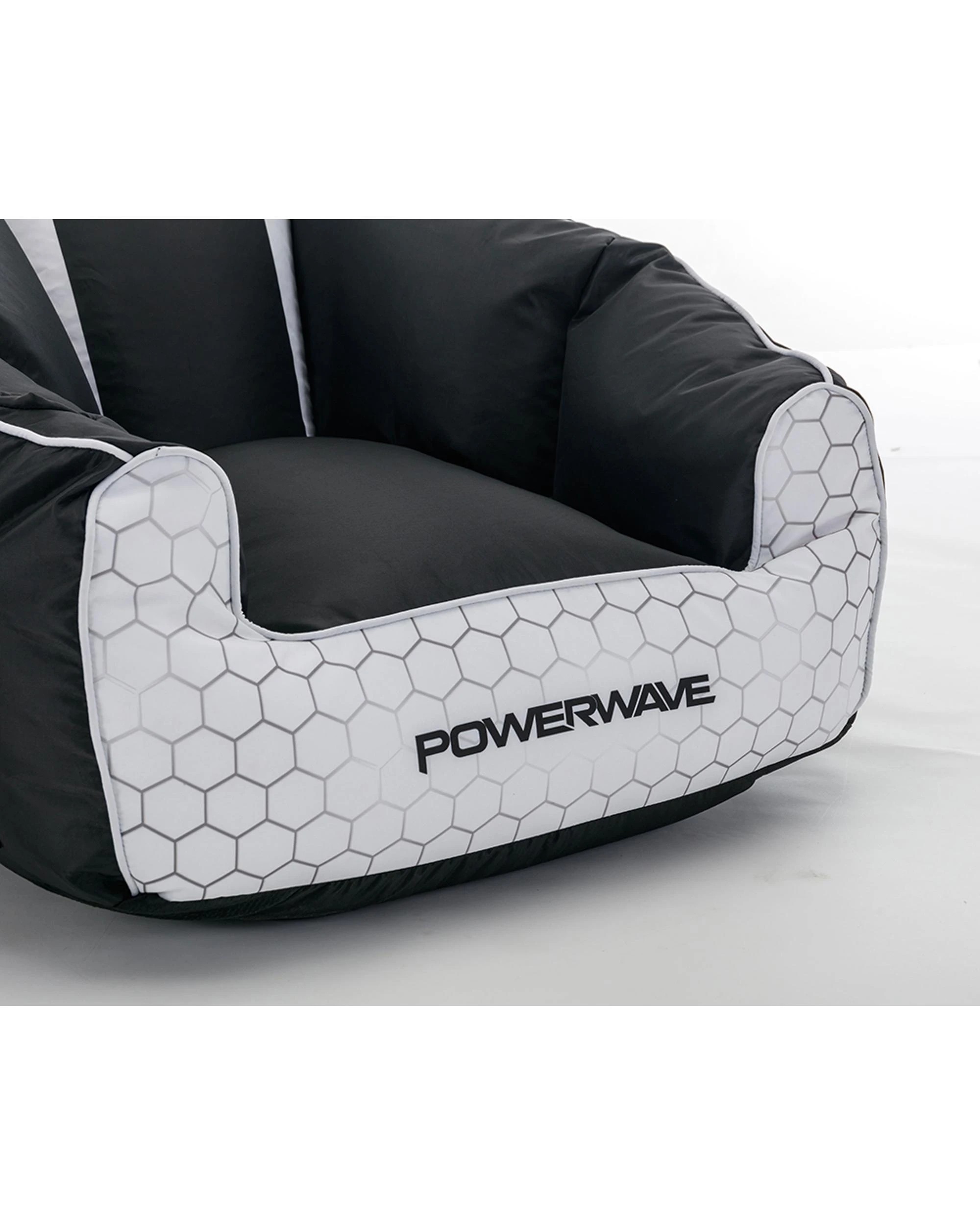 4 Powerwave PUFF Gaming Bean Bag Chair - White, 4 of 7